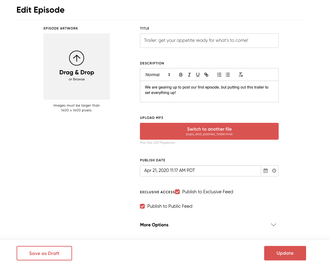 Publish your podcast to an exclusive feed for subscribers to earn more money