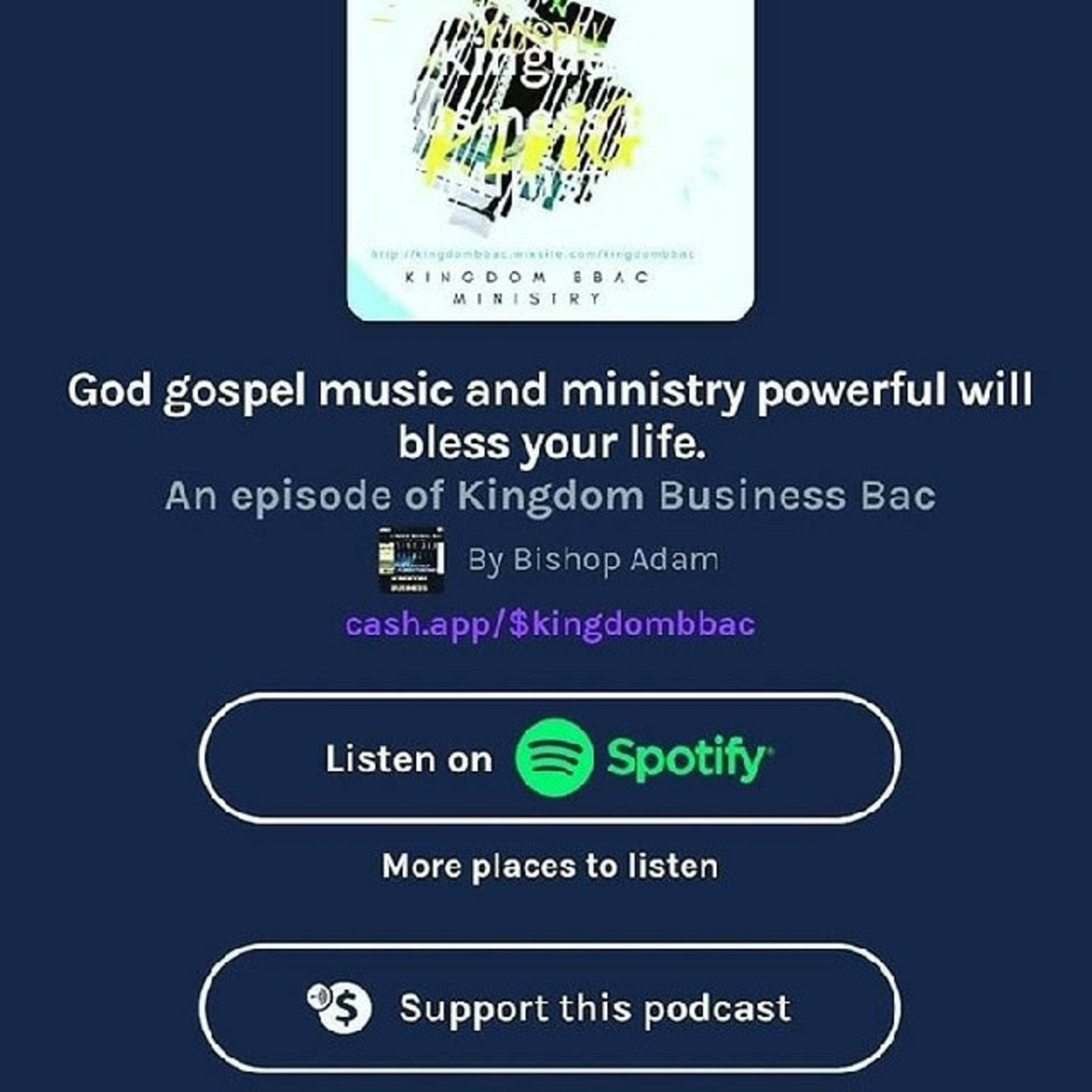 Kingdom Business Bac Podcast. Cash App ( $kingdombbac2