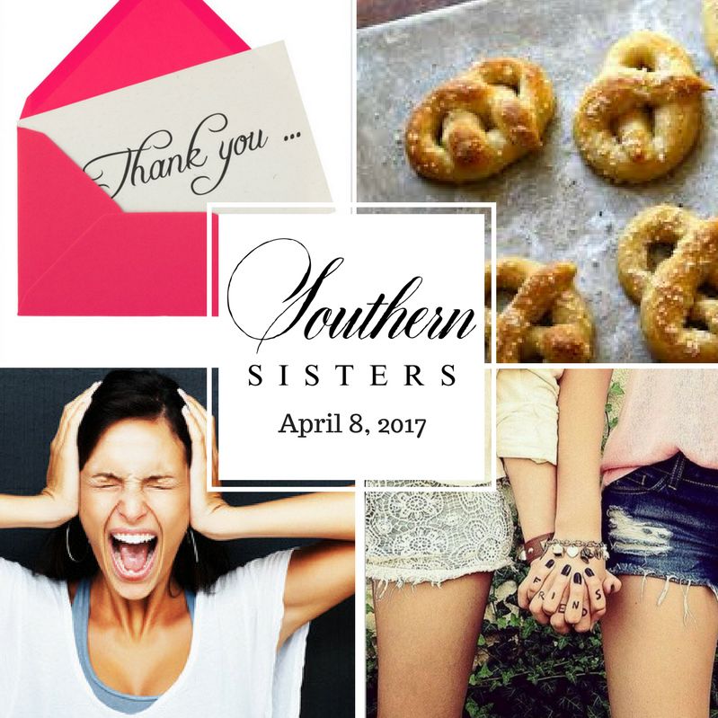 April 8, 2017 - Southern Thank You Notes, Soft Pretzel Month, Stress Relievers, Southern Narrative episode artwork
