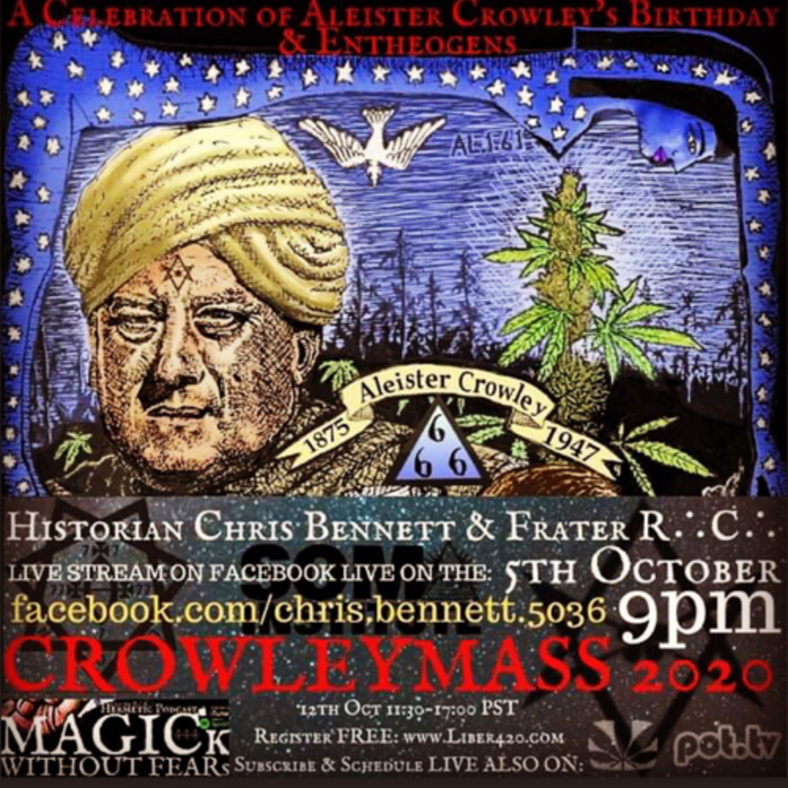 Tomorrow!!! CROWLEYMASS 2020 Announcement & Free Registration: