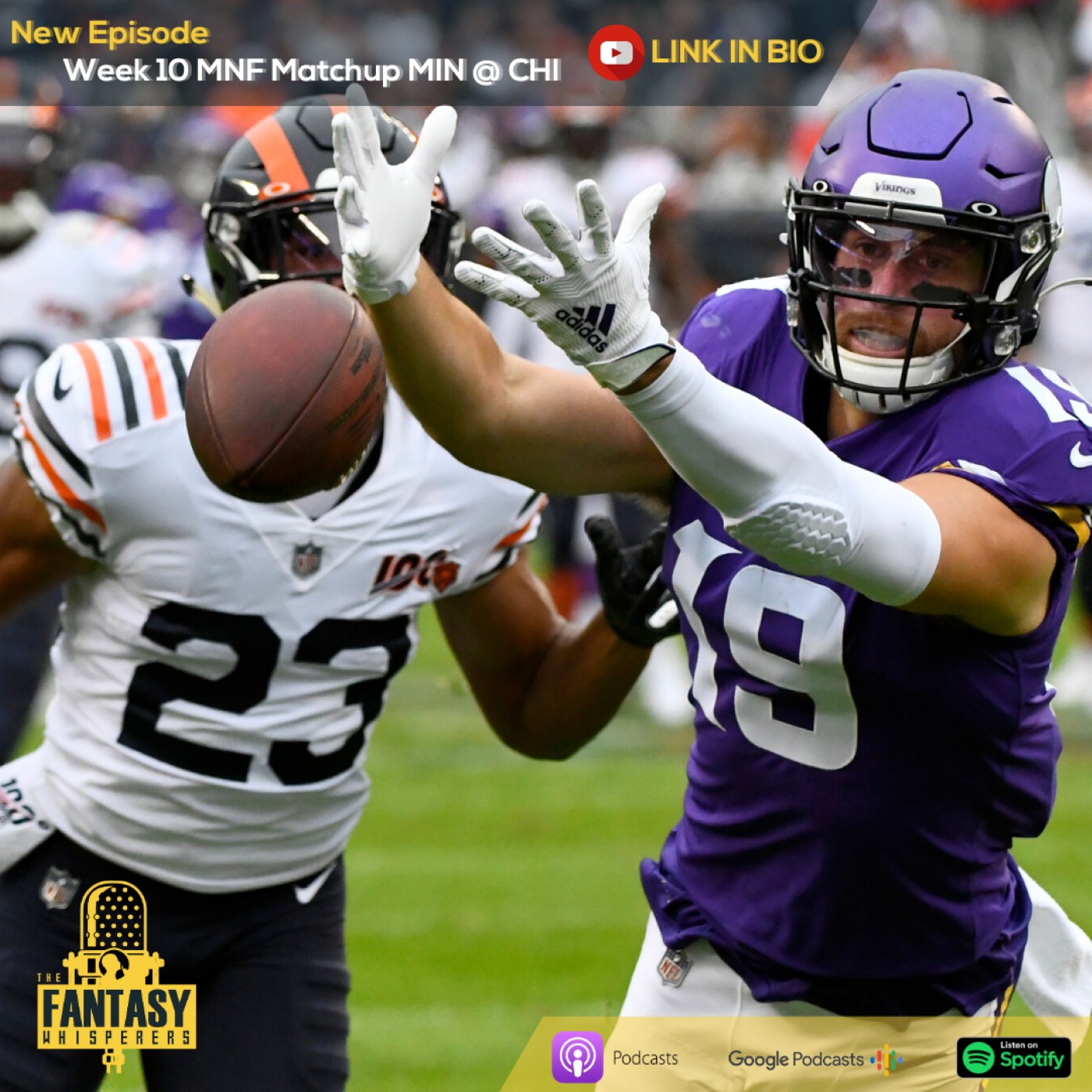 NFL Week 10 Sit/Start Matchup Chicago Bears vs Minnesota Vikings on MNF episode artwork