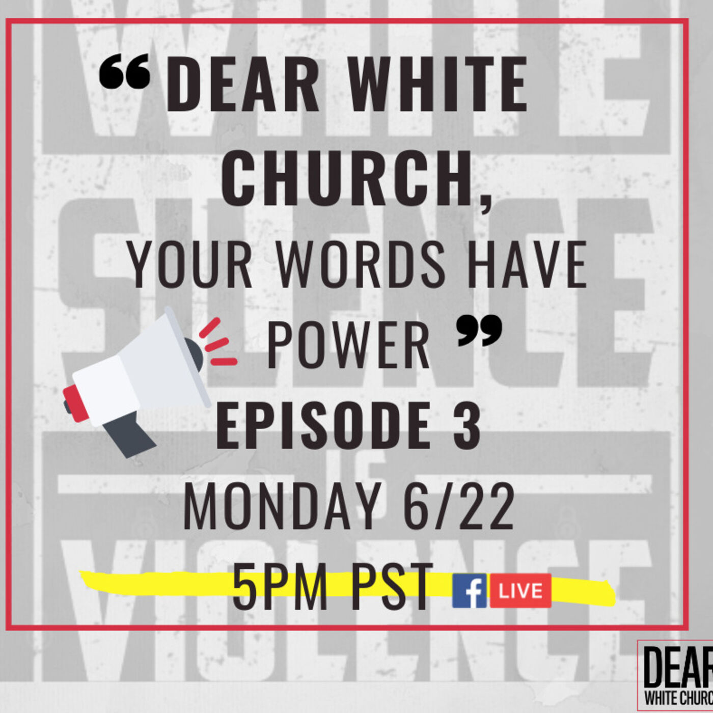 Dear White Church, Your Words Have Power! Dear White Church, Your Words Have Power!