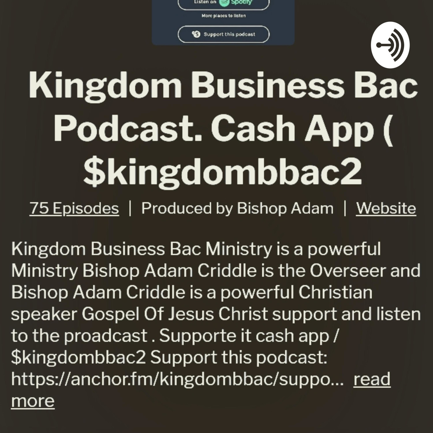 Kingdom Business Bac Podcast. Cash App ( $kingdombbac2