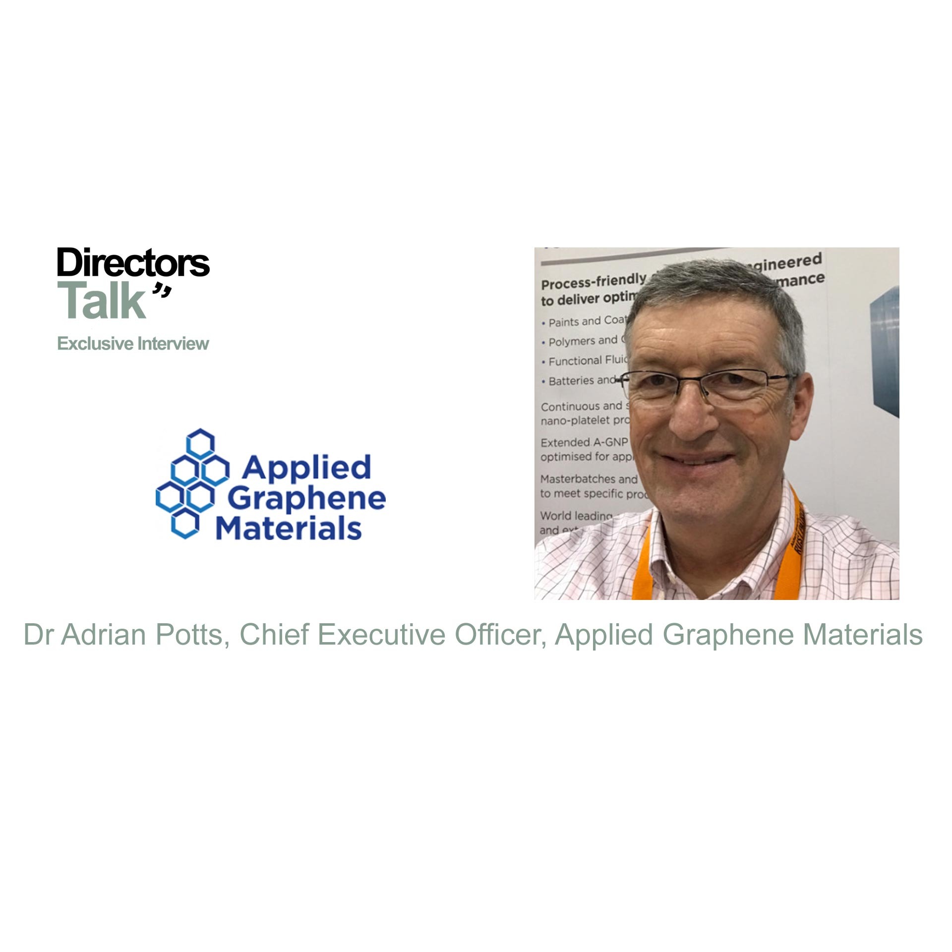 Applied Graphene Materials CEO Adrian Potts Shares the Significant progress made