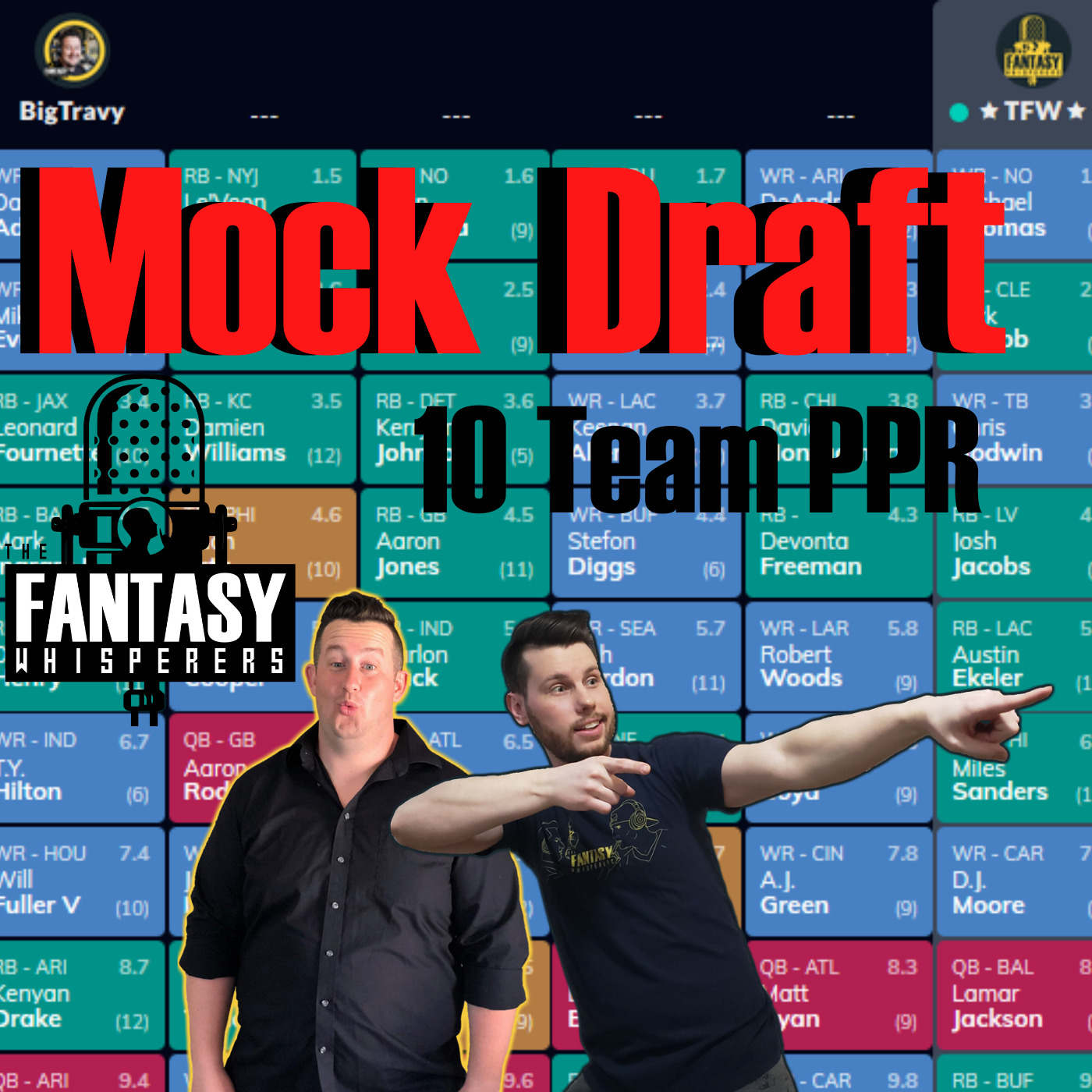 2020 NFL Fantasy Football Mock Draft 10 team PPR on Sleeperbot plus TE talk Episode 093 episode artwork
