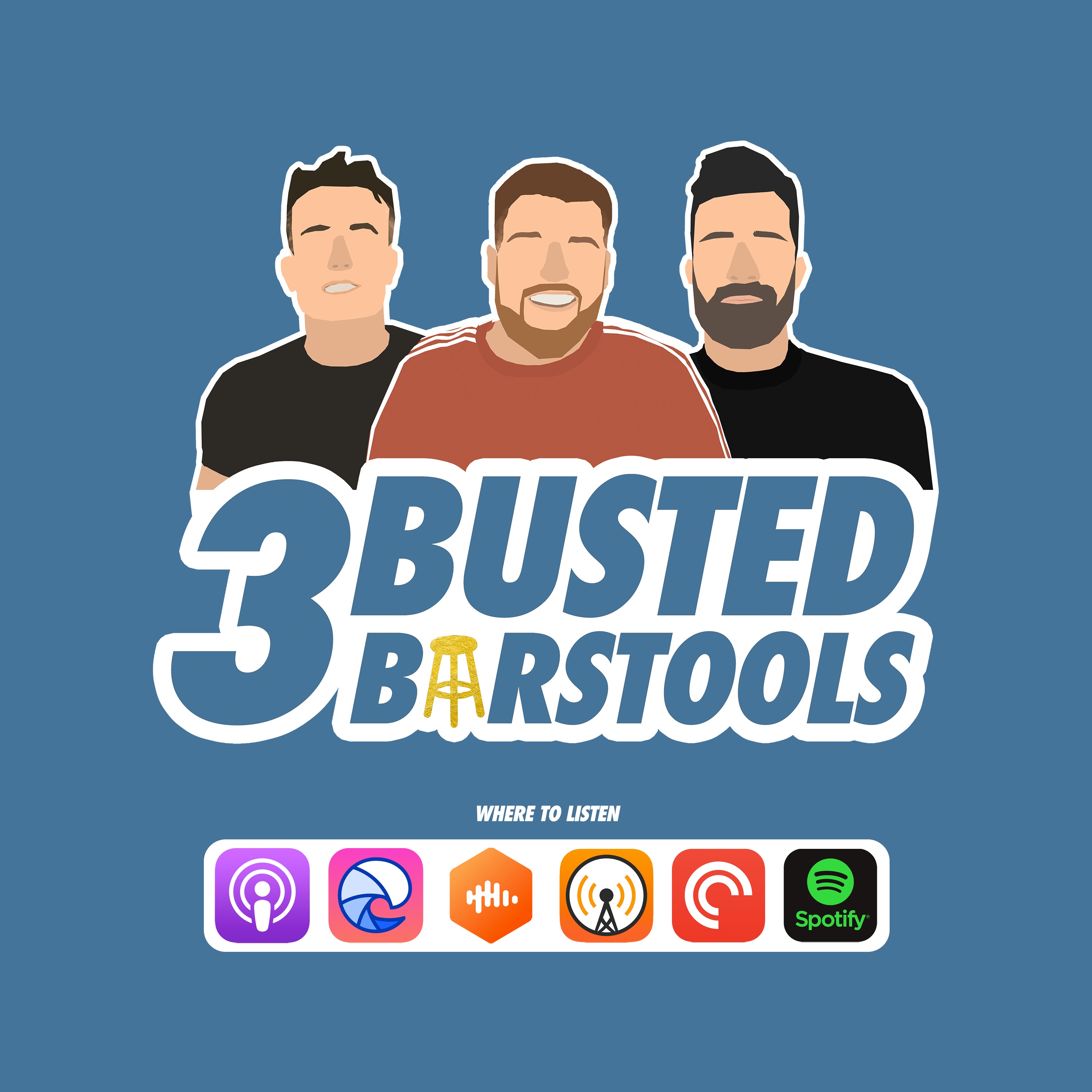 Three Busted Barstools