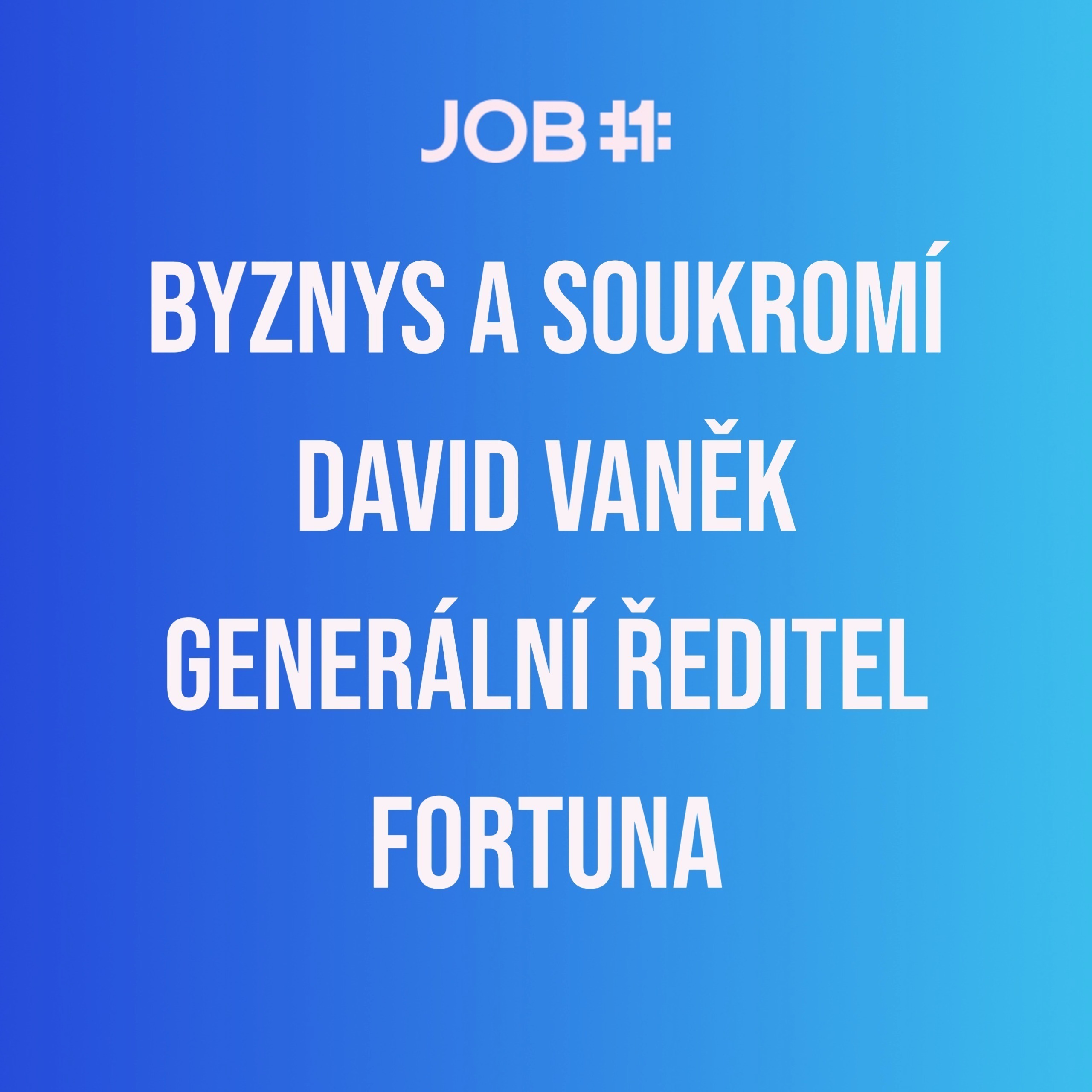 Obal epizody #2 · David Vaněk · Generální ředitel · Fortuna