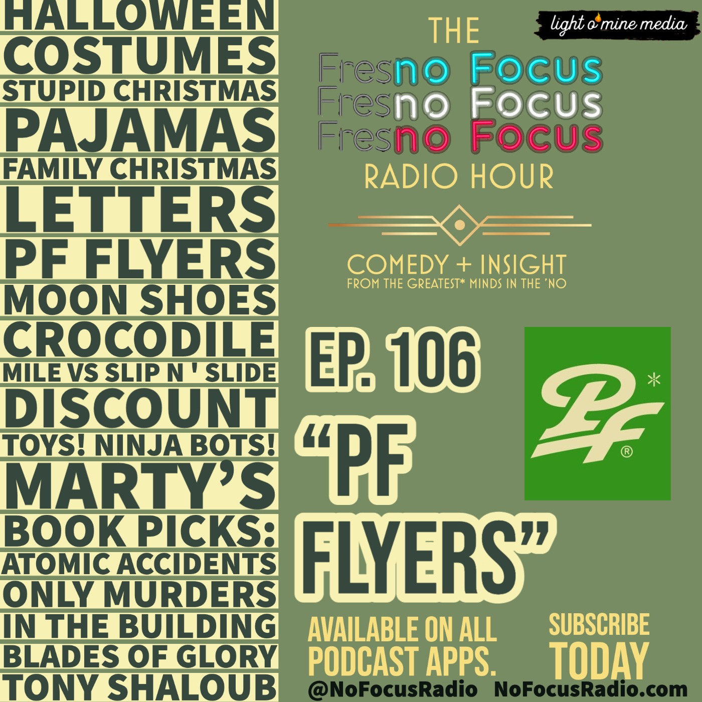 The no Focus Radio Hour Ep 106: "PF. FLYERS!" episode artwork