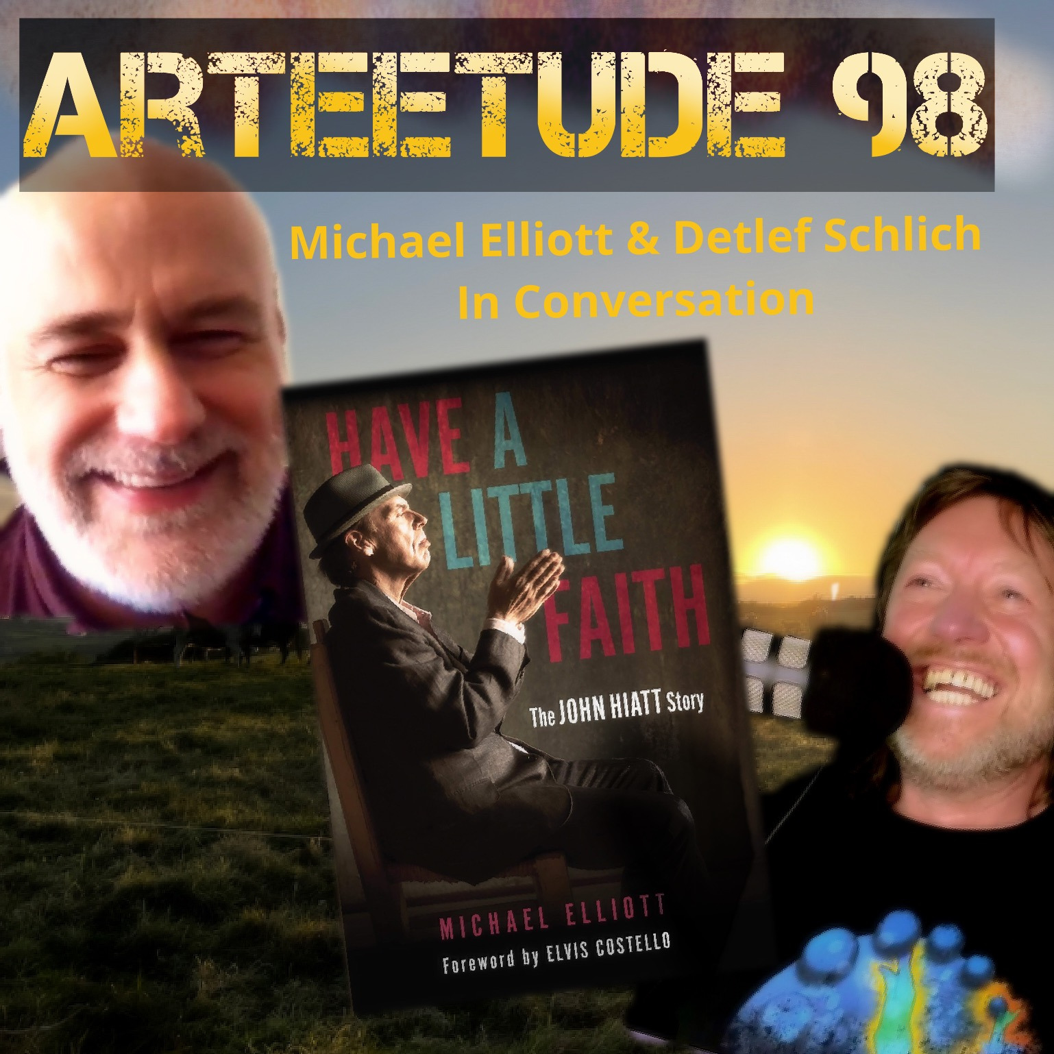 98 Writer and I LOVE WEST CORK ARTISTS Member Michael Elliott talks with Detlef Schlich in this ArTEEtude podcast episode about the progress of writing his first-ever biography of songwriting legend John Hiatt and faith.