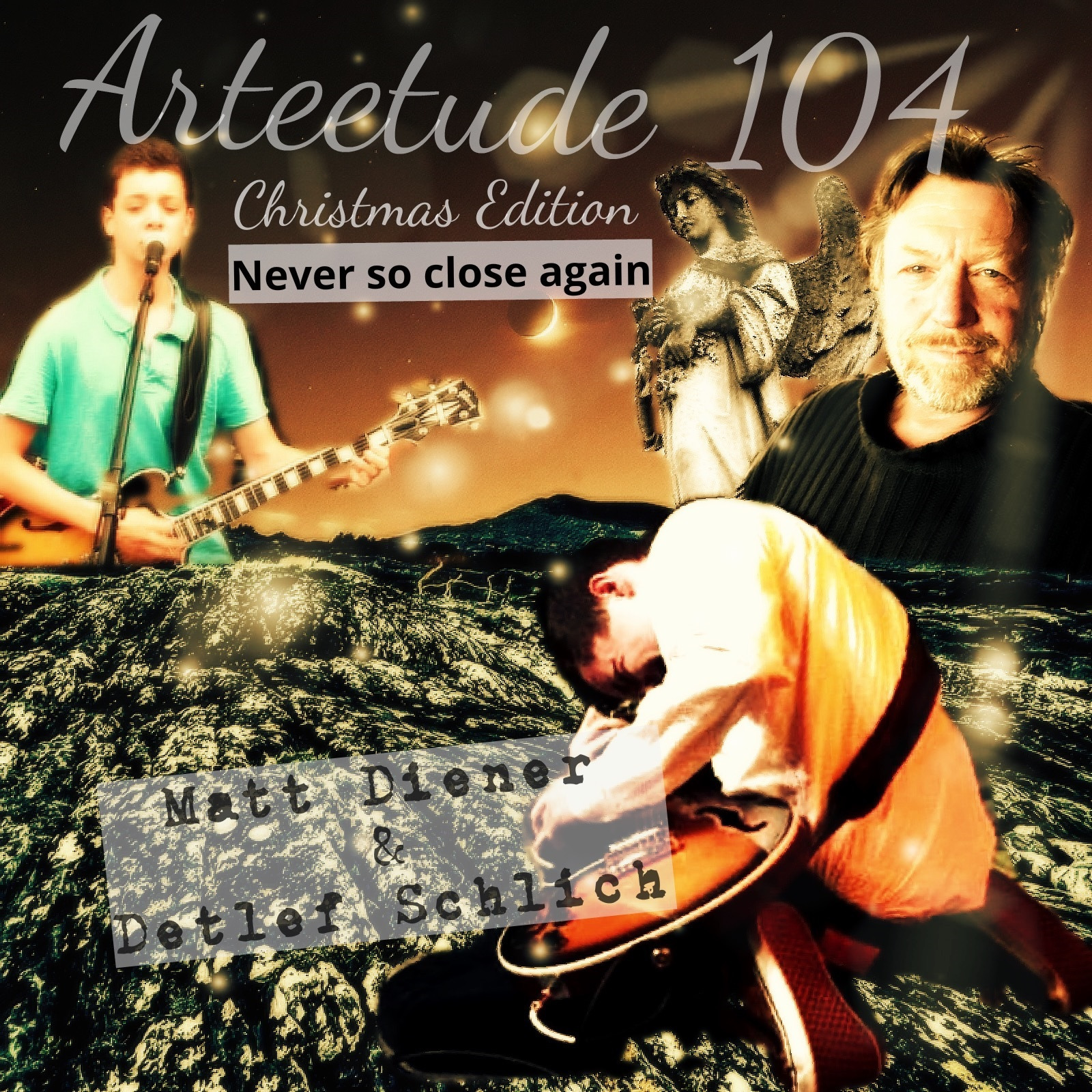 104 Christmas Edition. Great-grandson of Tommy O’ Connell and musician Matt Diener sings  in this ArTEEtude podcast with Detlef Schlich Christmas Songs and more. Matt is I LOVE WEST CORK ARTISTS member and we listen to 2 songs written by him and performed with his Band THE BIG SIP.