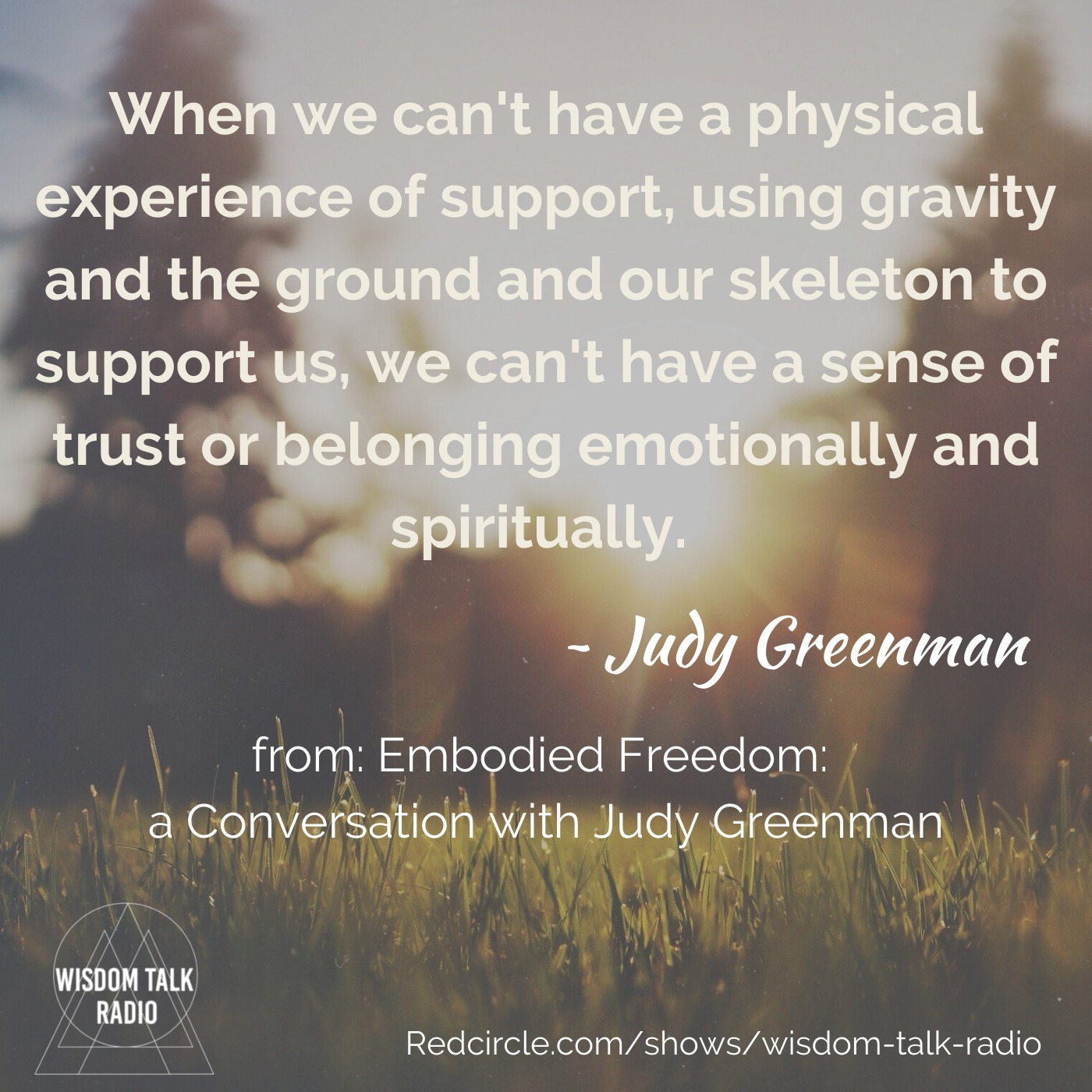 Embodied Freedom: A Conversation with Judy Greenman