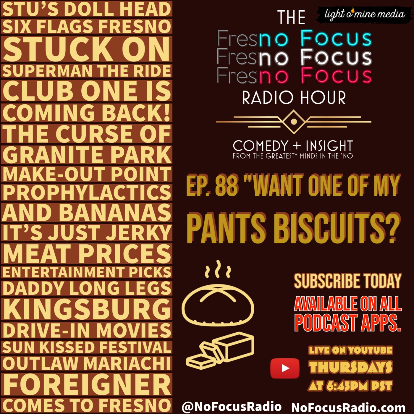 The no Focus Radio Hour Ep 88: "Want one of my pants biscuits?" episode artwork