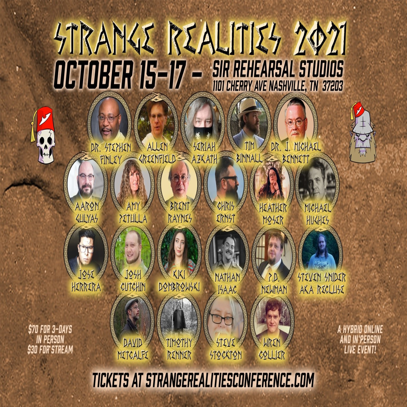 Strange Realities 2021  Ad- Join Us October 15th to 17th!