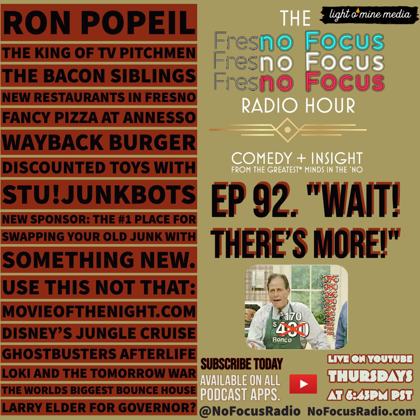 The no Focus Radio Hour Ep 92: "Wait! There's more!." episode artwork