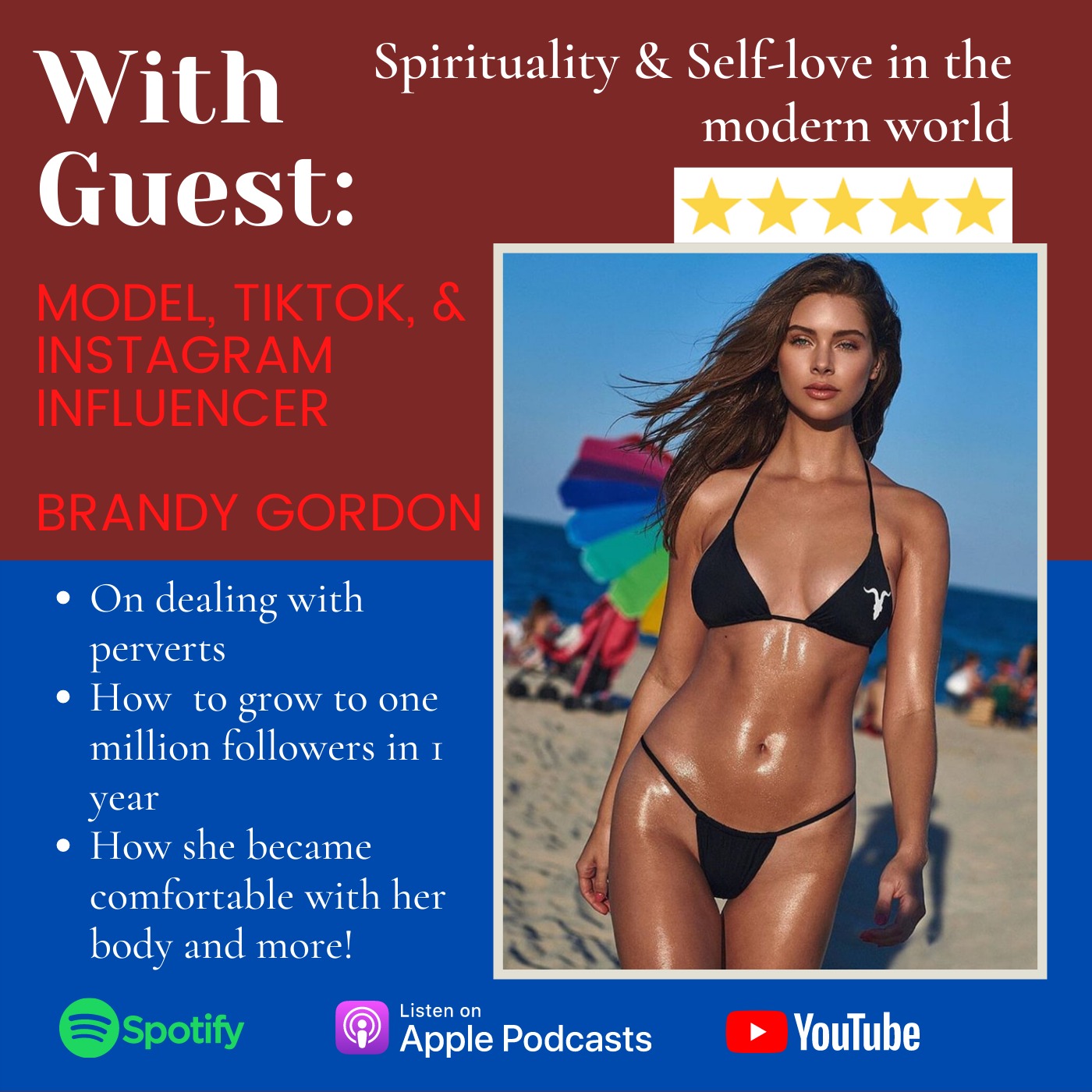 82 Model, Tiktok and Instagram Influencer Brandy Gordon – Spirituality and self-love in the modern world ™️ – Podcast image picture