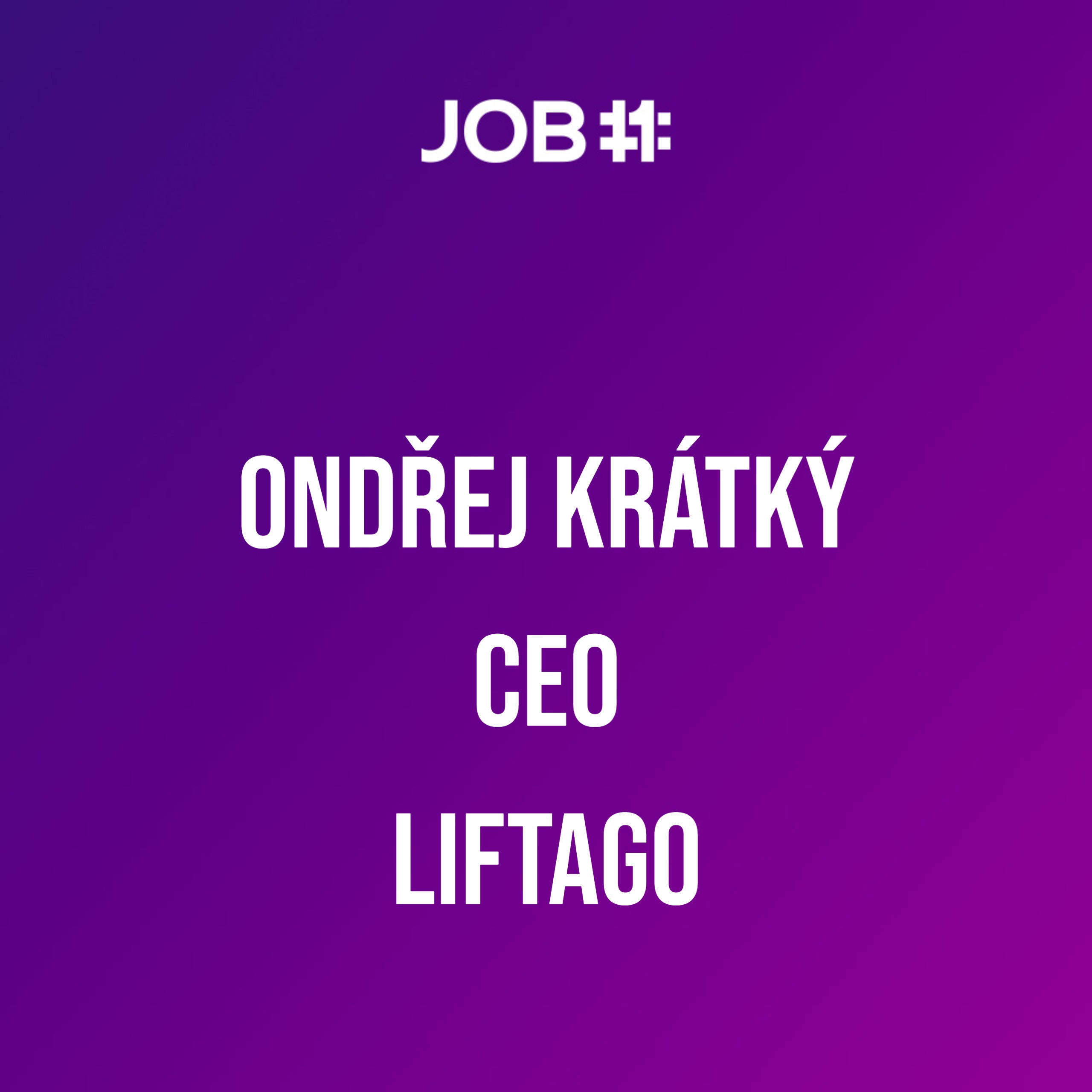 Obal epizody #18 — Ondřej Krátký · CEO · Liftago