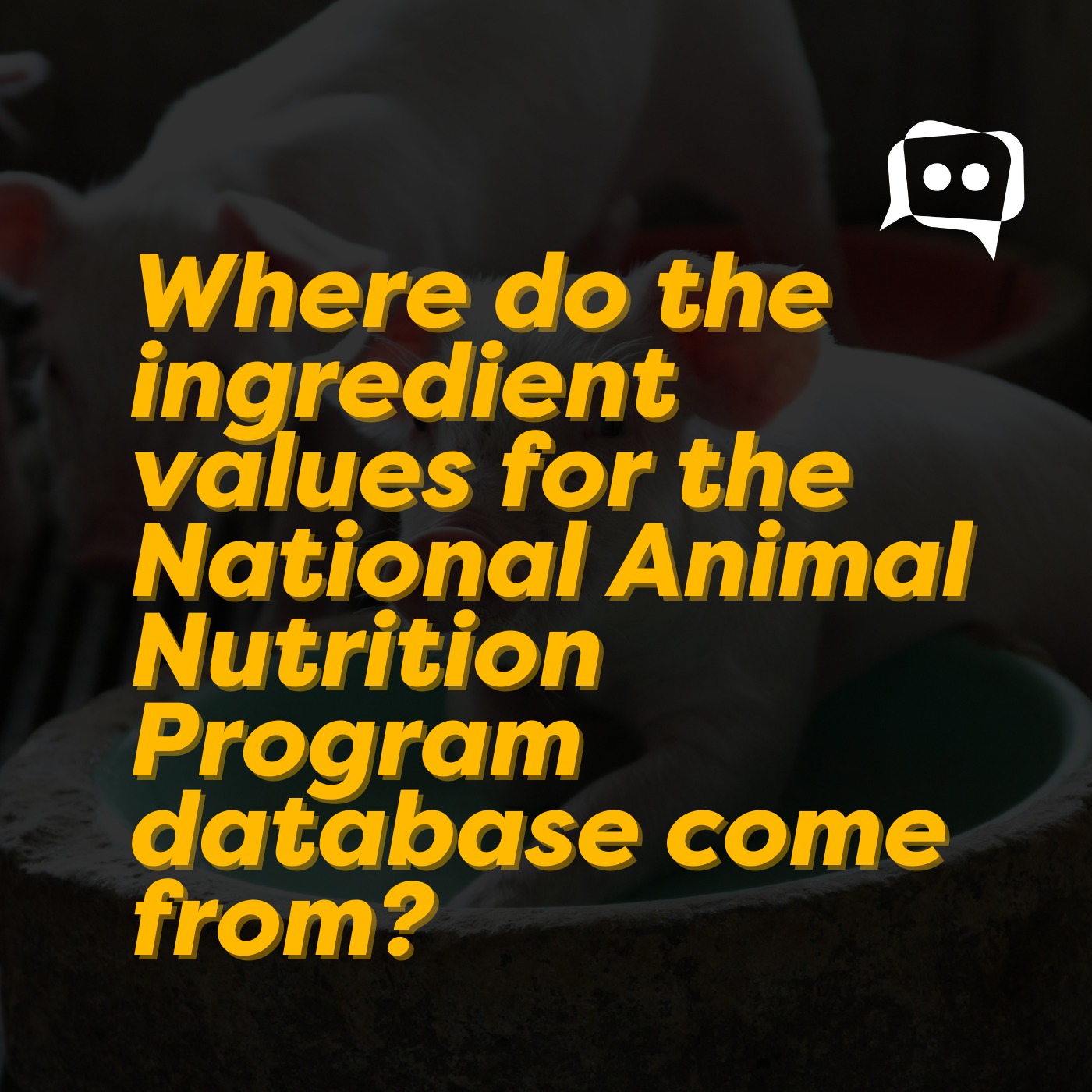 Where do the ingredient values for the National Animal Nutrition Program database come from? episode artwork