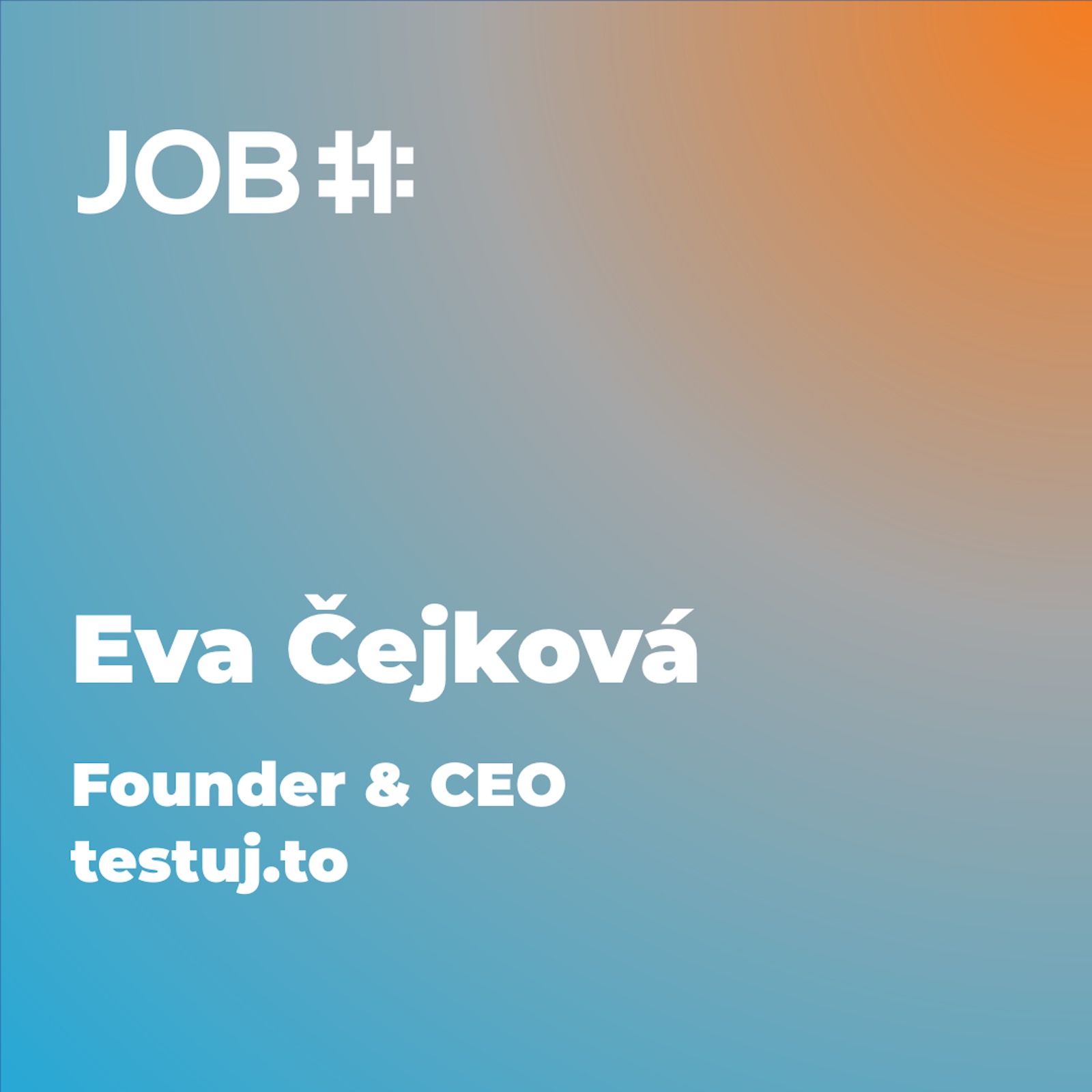 Obal epizody #37 — Eva Čejková · Founder & CEO · testuj.to