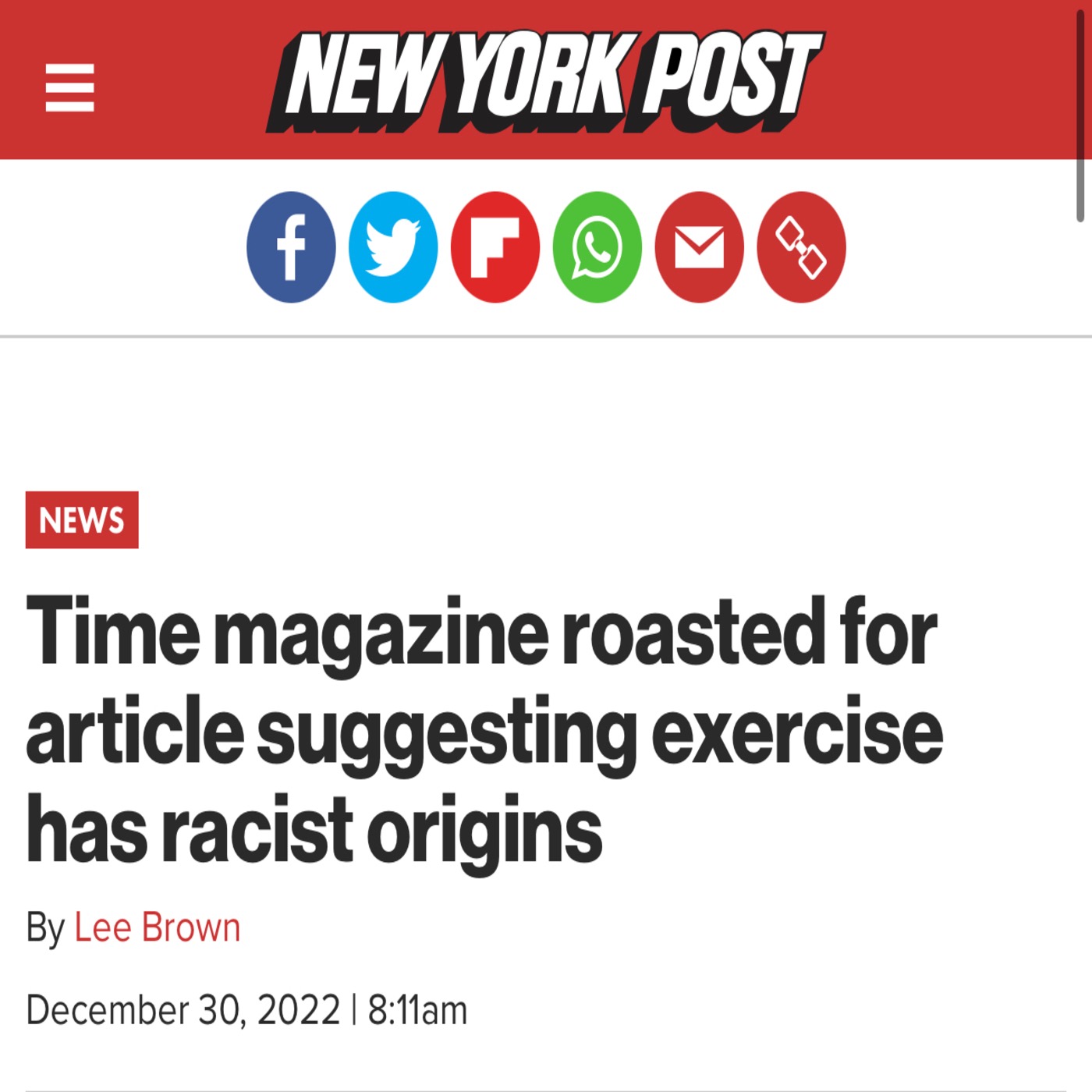 Exercise is Racist