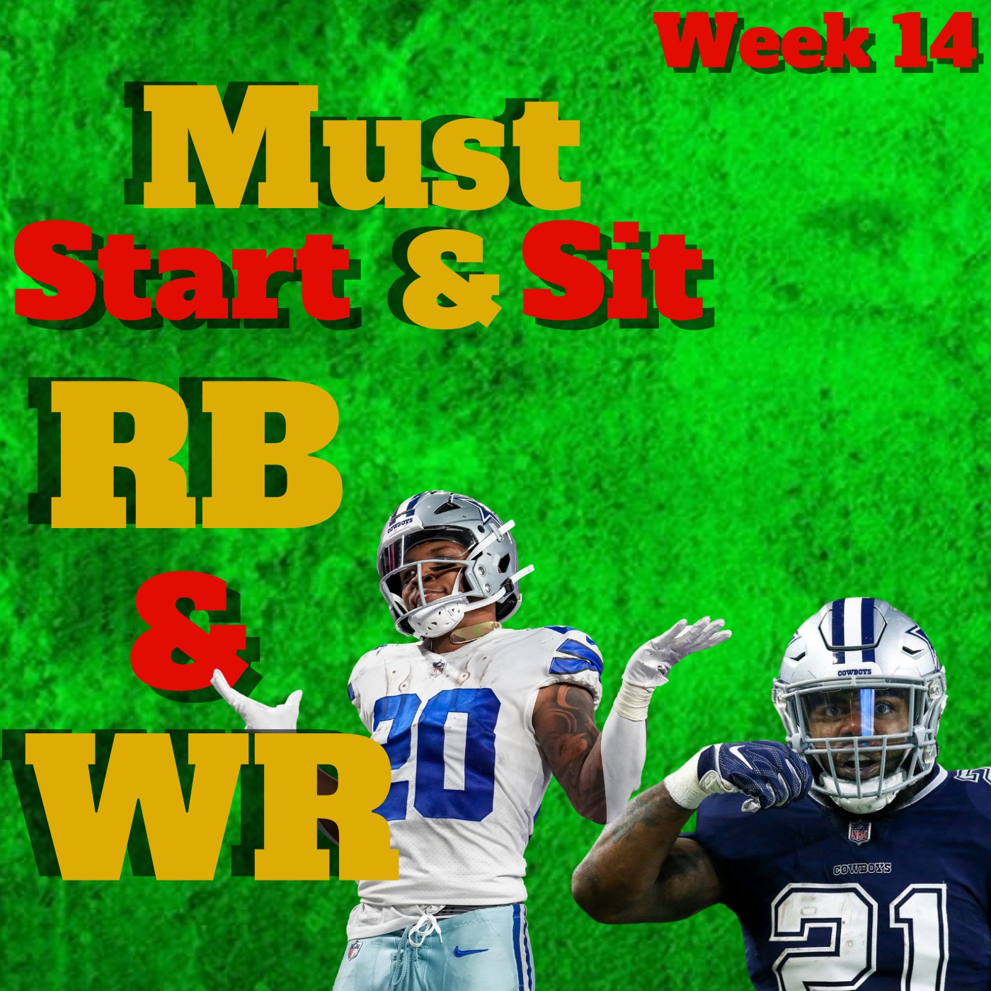 Week 14 START SIT RB WR, EVERY GAME Image