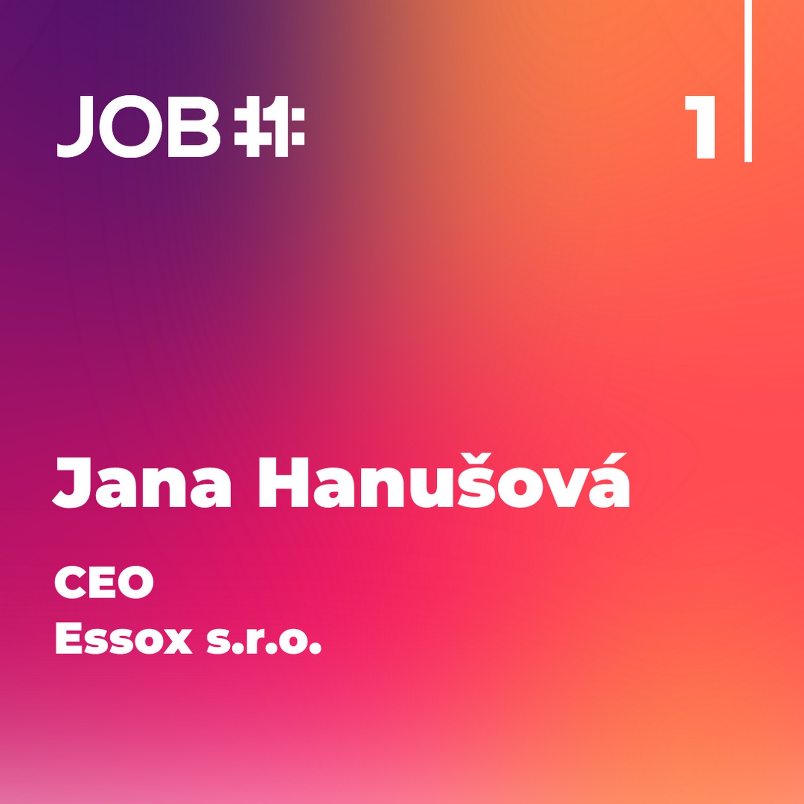 Obal epizody #27 — Jana Hanušová · CEO · Essox s.r.o.