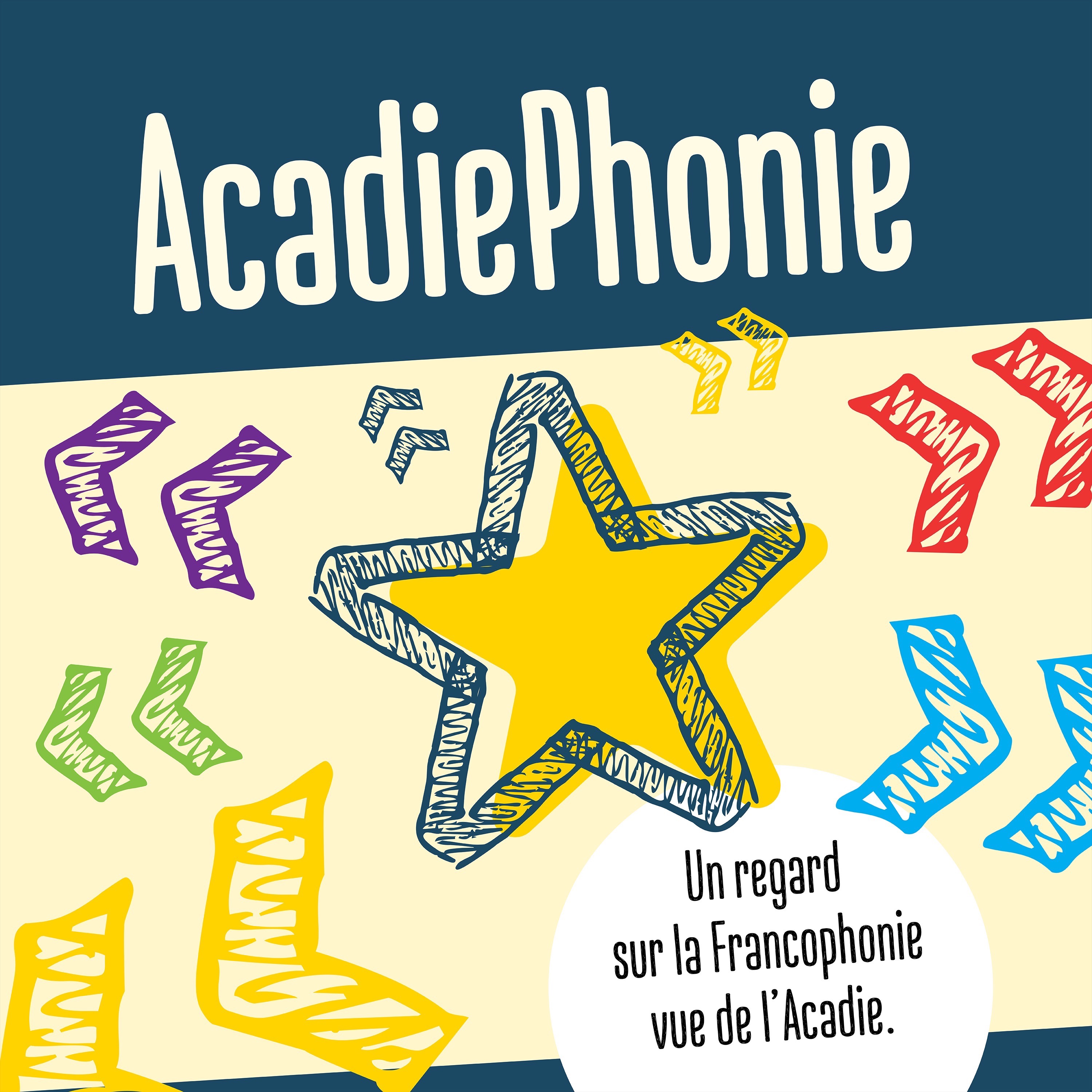 Illustration du podcast AcadiePhonie : Un regard sur la Francophonie, vue de l’Acadie.