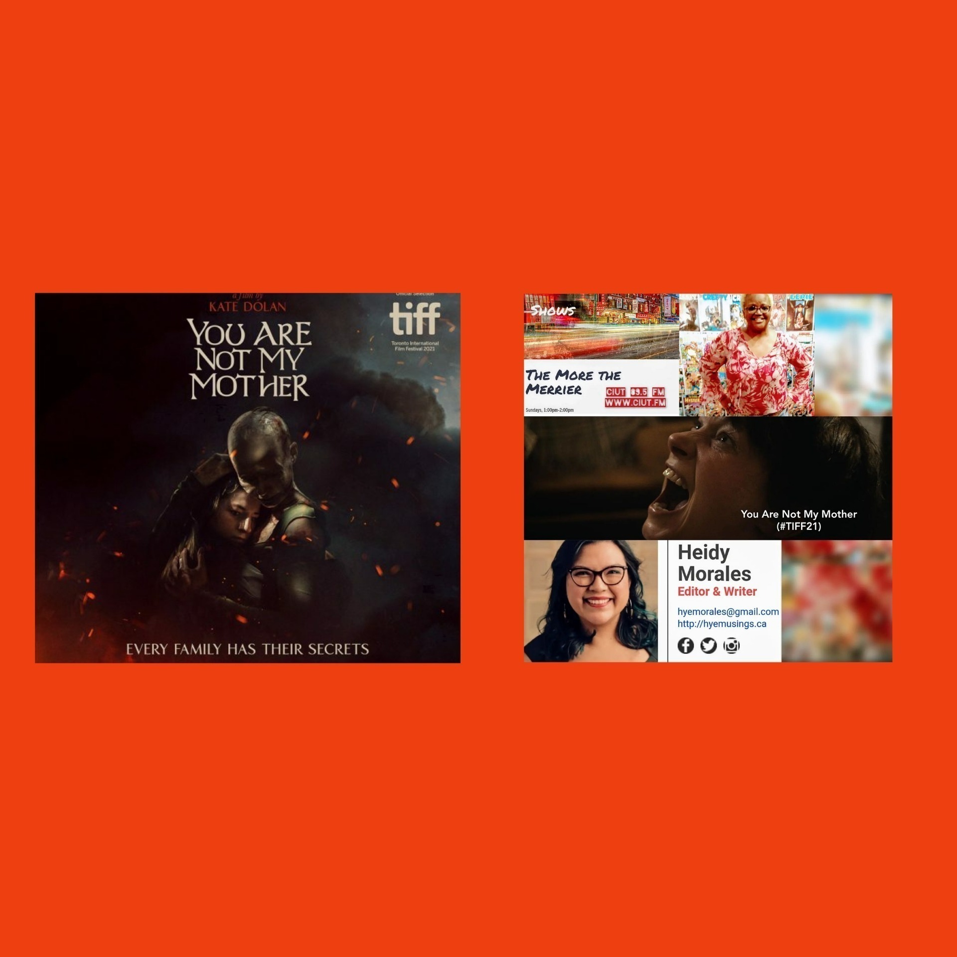 tmtm Oct 24, 2021 TIFF21 You Are Not My Mother (Midnight Madness) + Heidy M with Halloween suggestions