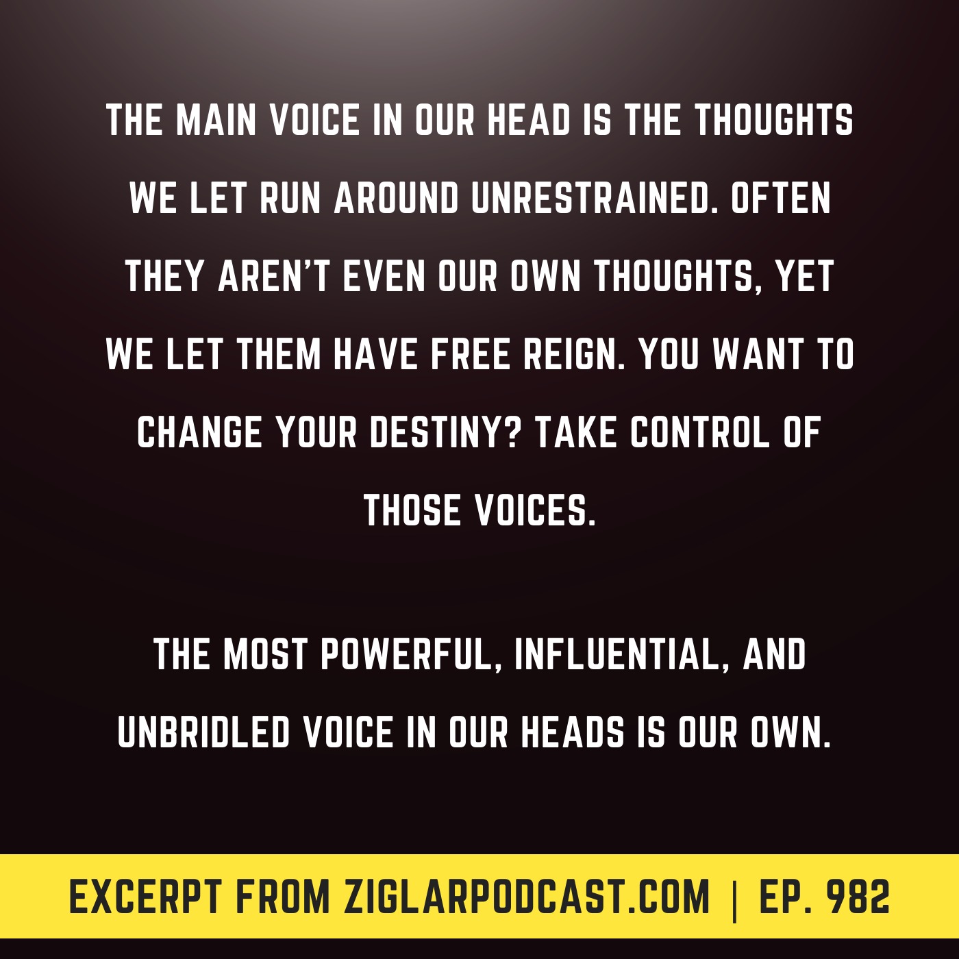 Training Our Self Talk