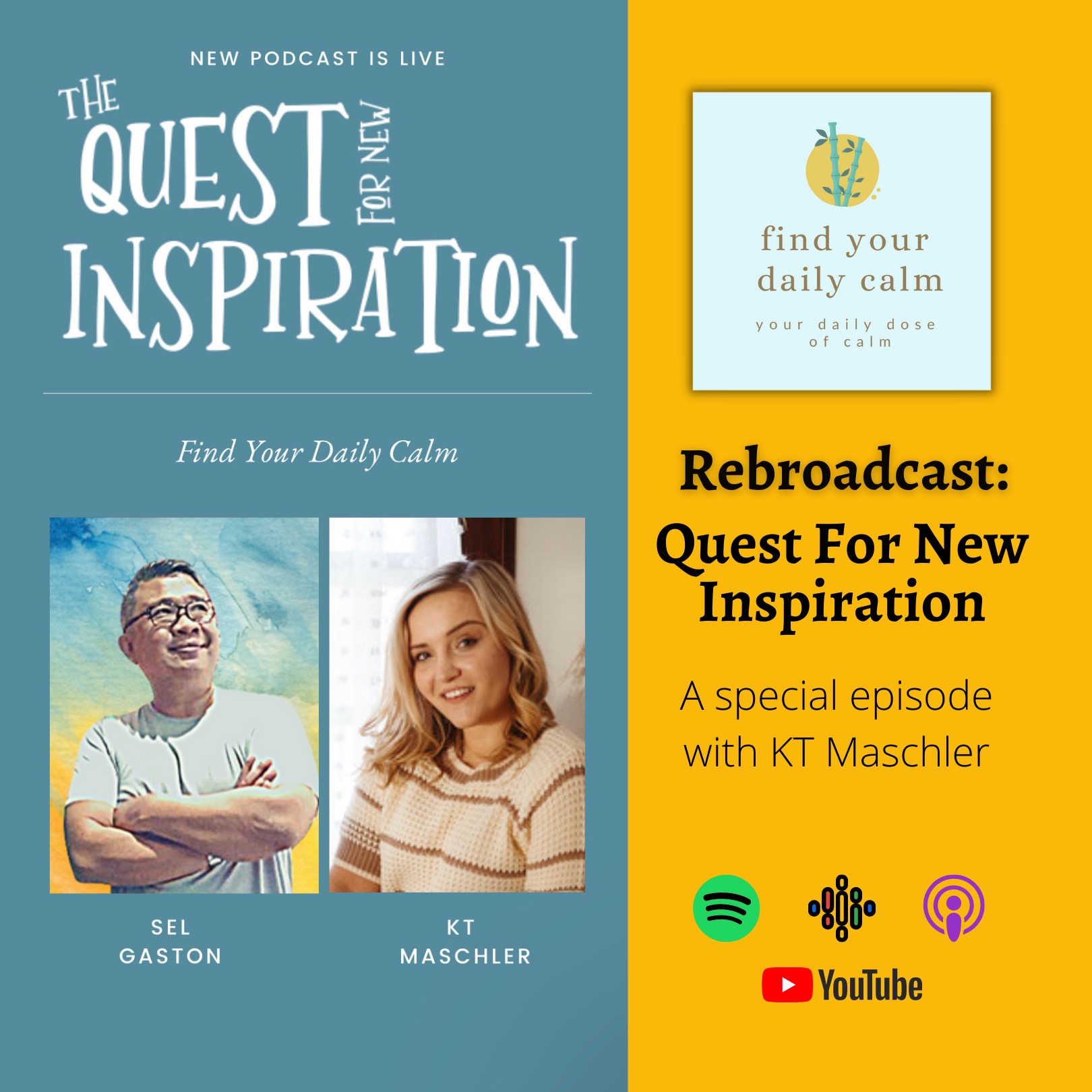 Rebroadcast: Quest For New Inspiration Podcast. A Special episode with KT Maschler