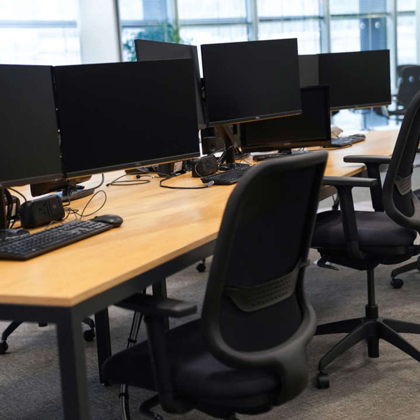 Government staff work in corridors over desks shortage
