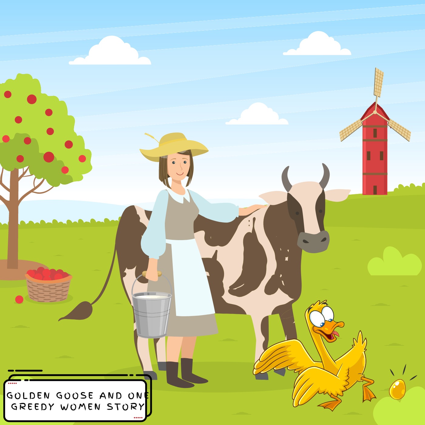 Great Moral Story Golden Goose and one Greedy Women Disney Stories