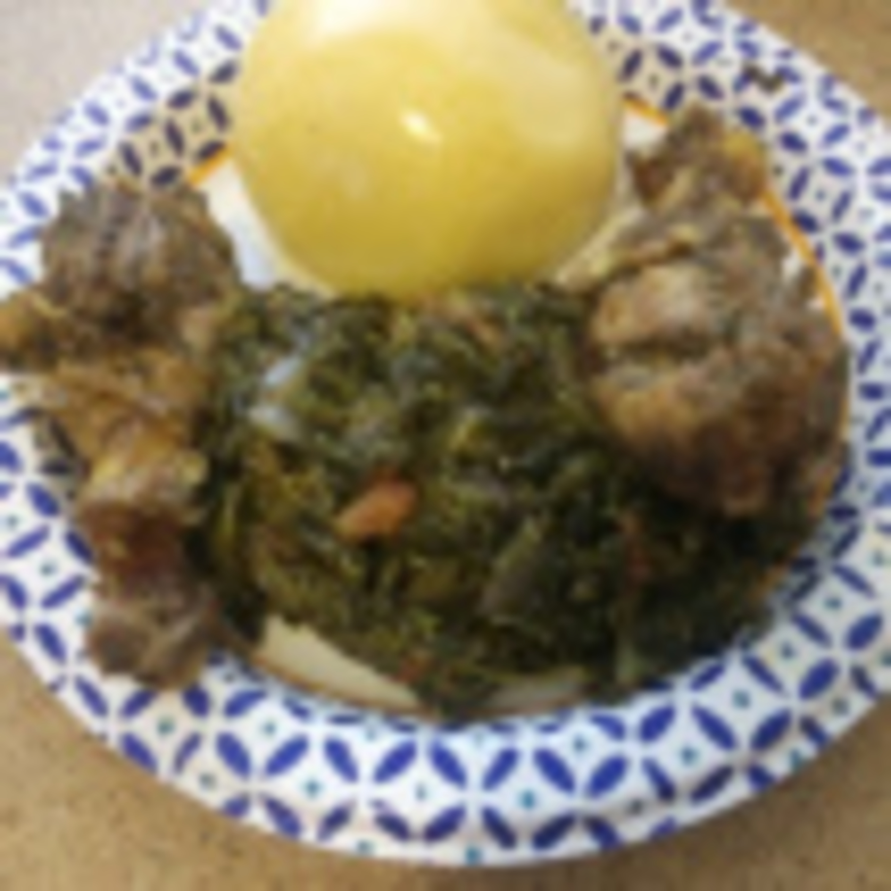 Corn Fufu and Njyama-njyama. African Dish. Recipe and Preparation