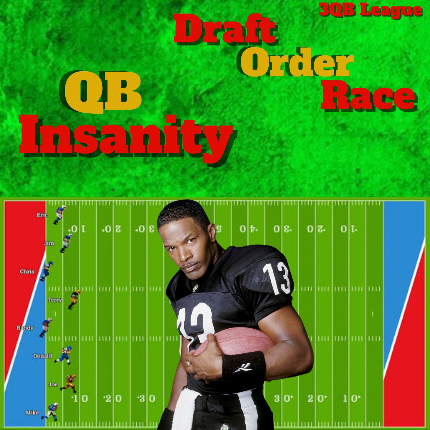 QB Insanity League Draft Order Race, 3QB League Image