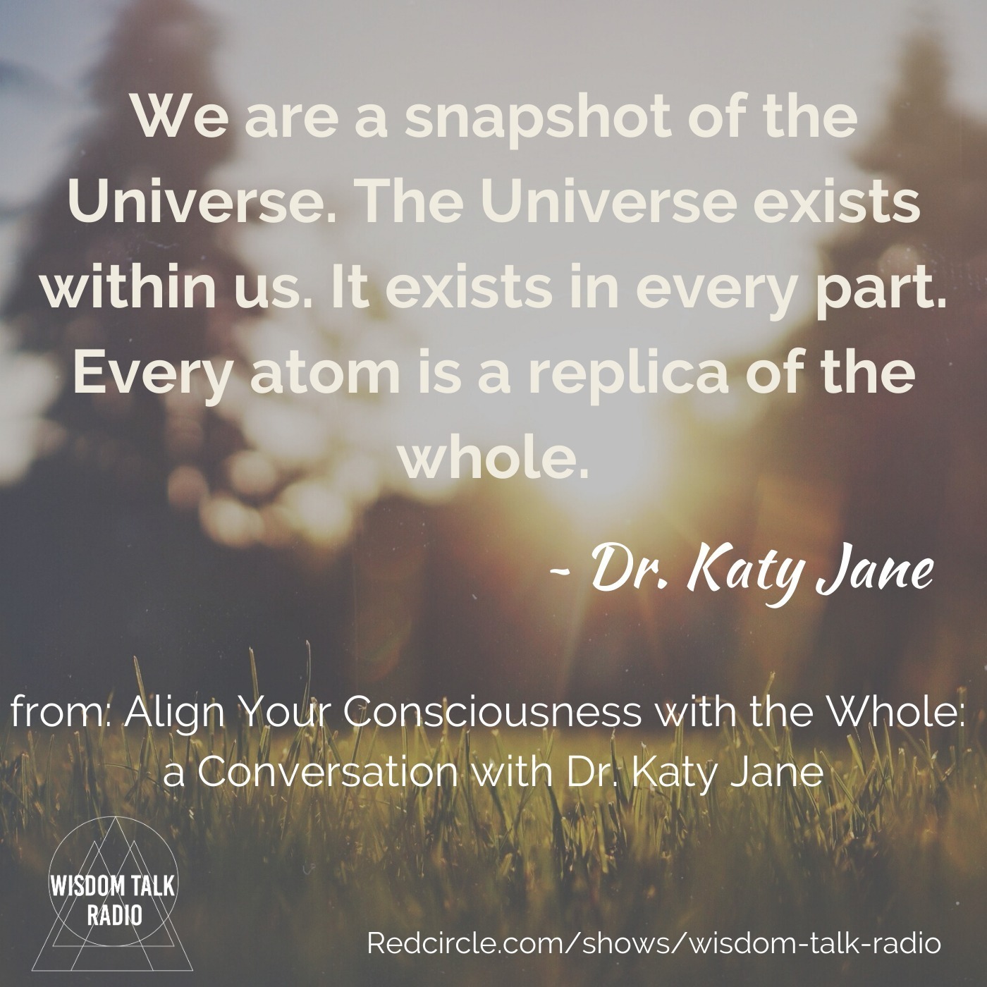 Align Your Consciousness with the Whole: A Conversation with Dr. Katy Jane