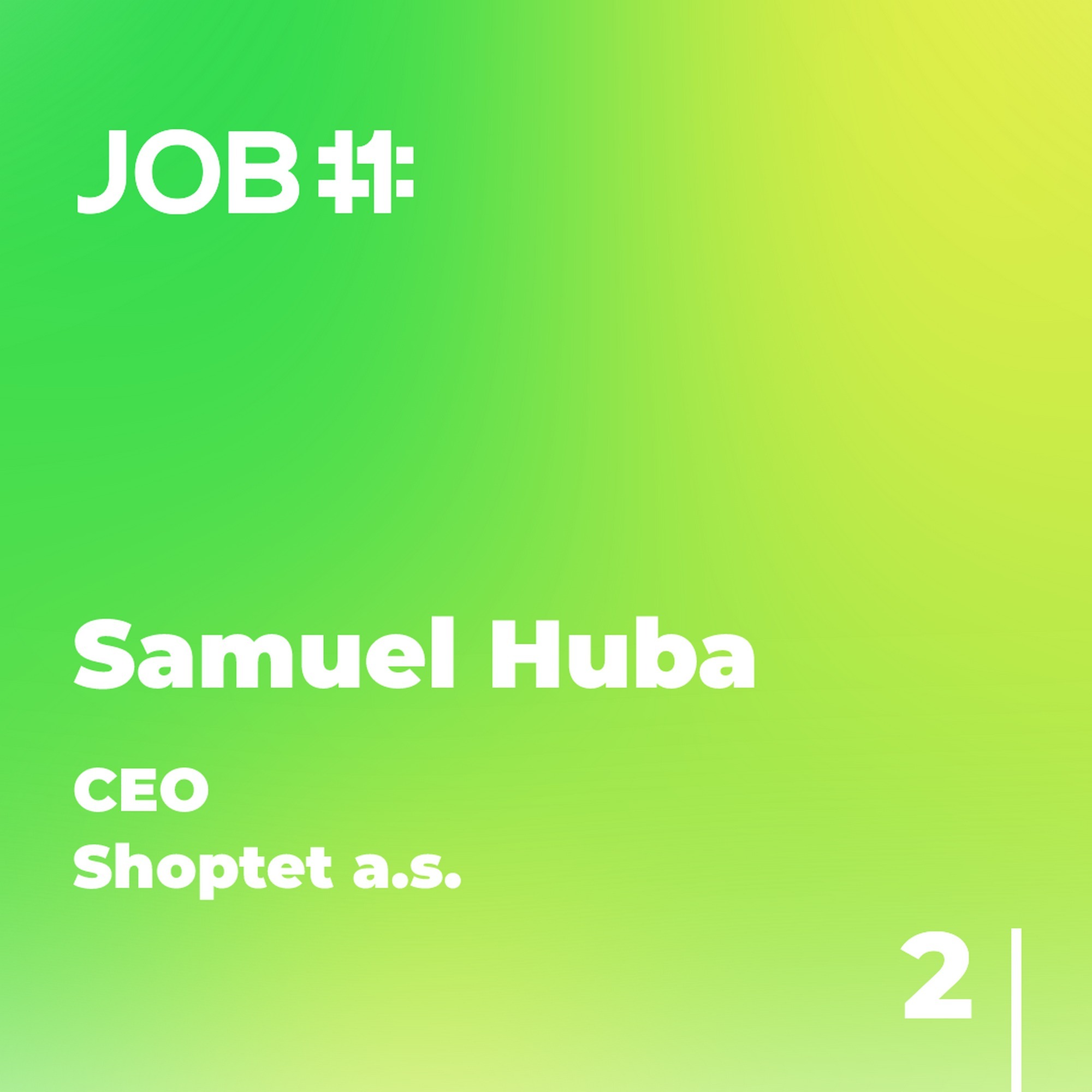 Obal epizody #36 — Samuel Huba · CEO · Shoptet a.s.