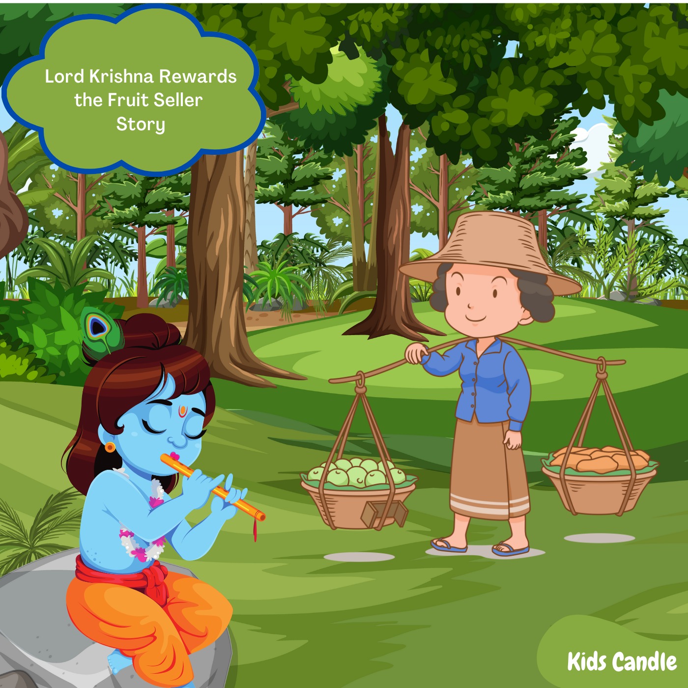 Lord Krishna Rewards the Fruit Seller Story Stories For Kids