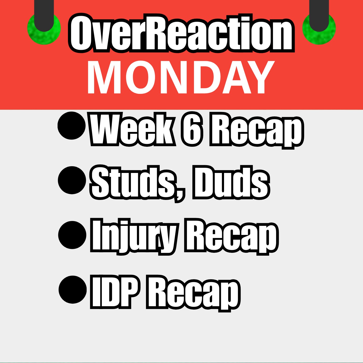 Fantasy OverReaction Monday, Weekly Studs, Duds, Injuries & IDP episode artwork