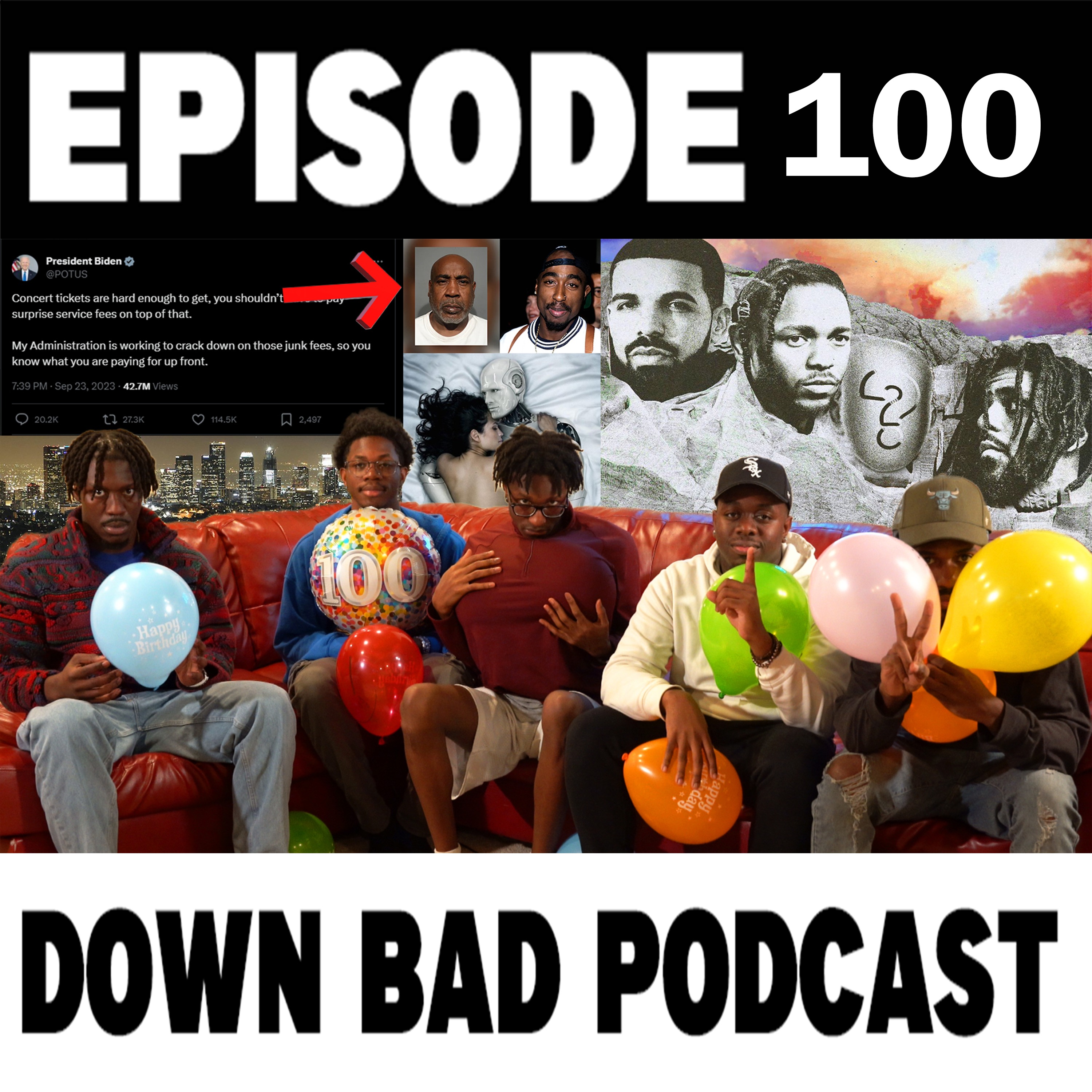 IMAGINE IF FIGHTS HAD NO REFS | Down Bad Podcast Episode 100 episode artwork