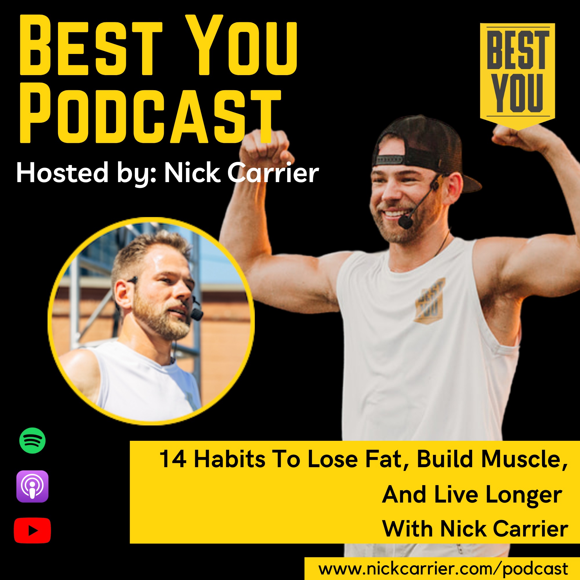 14 Habits To Help You Lose Fat, Build Muscle, And Live Longer With Nick Carrier episode artwork