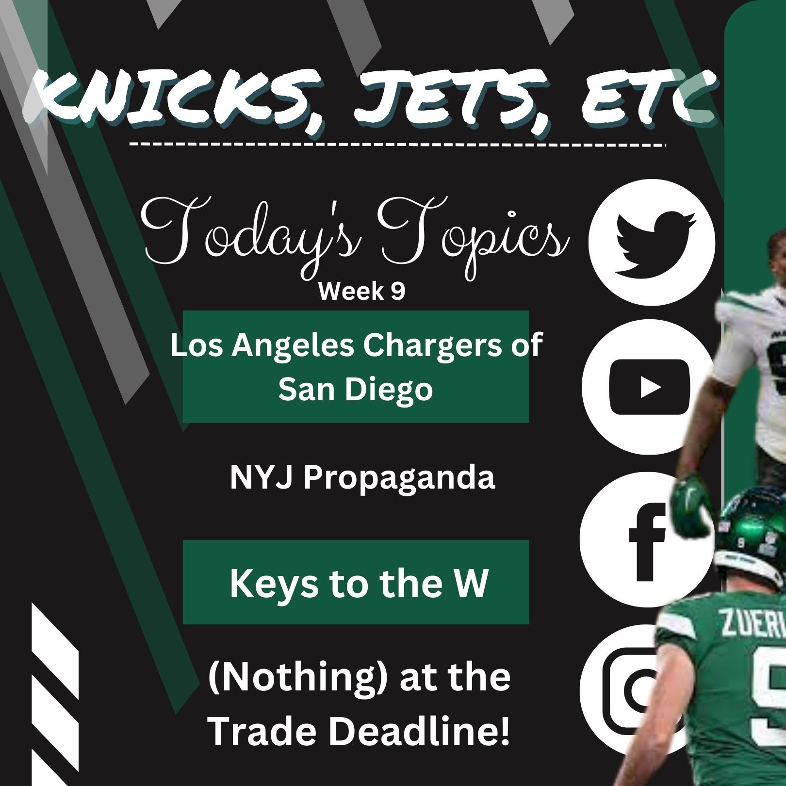 NeWWW York Jets (4-3) v. LA Chargers of San Diego on Monday Night Football!