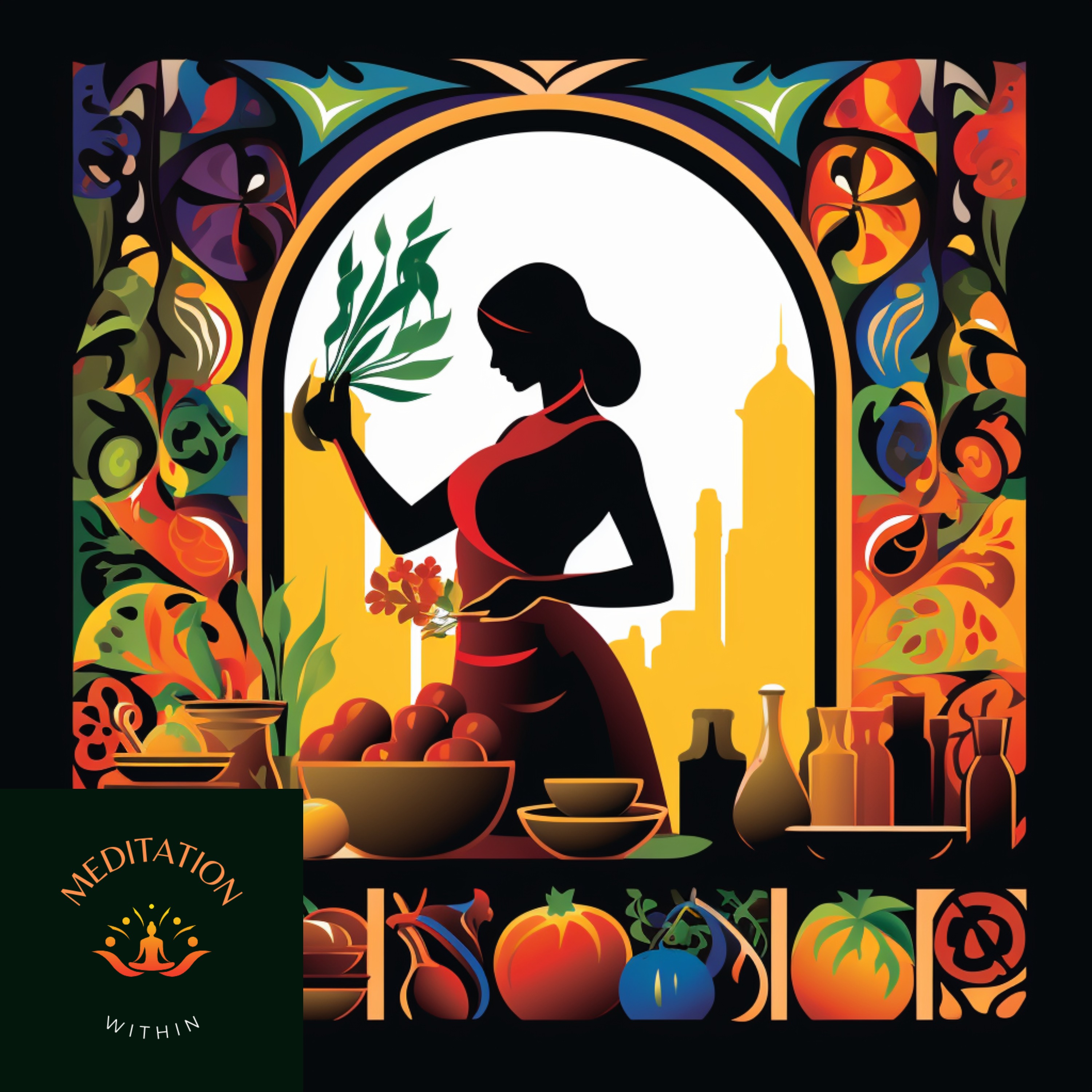 Ep.25 - 10 Minute Meditation | Kitchen Serenity 🍽️🌆 | Meditation with Chill Vibes | Black Woman Cooking episode artwork
