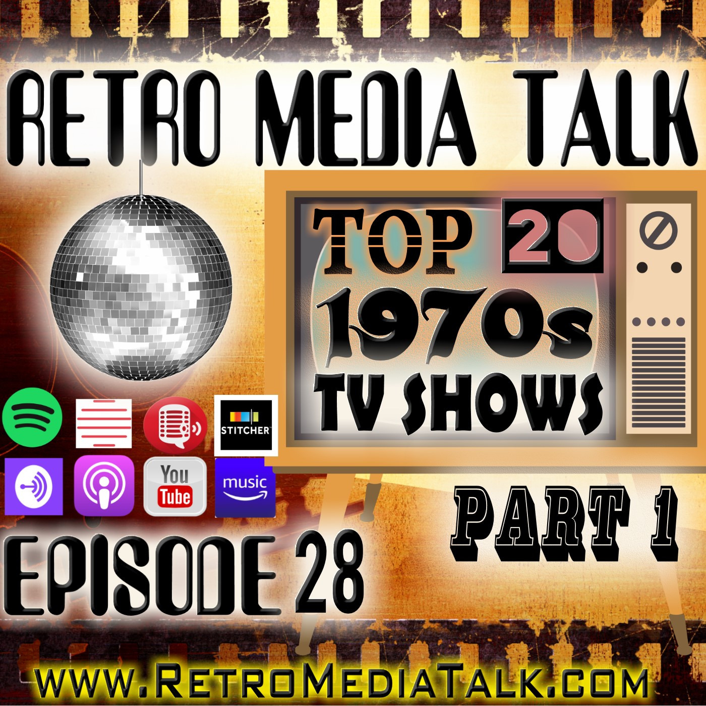 TOP 20 1970s TV SHOWS Part 1 - Episode 28 : Retro Media Talk | Podcast