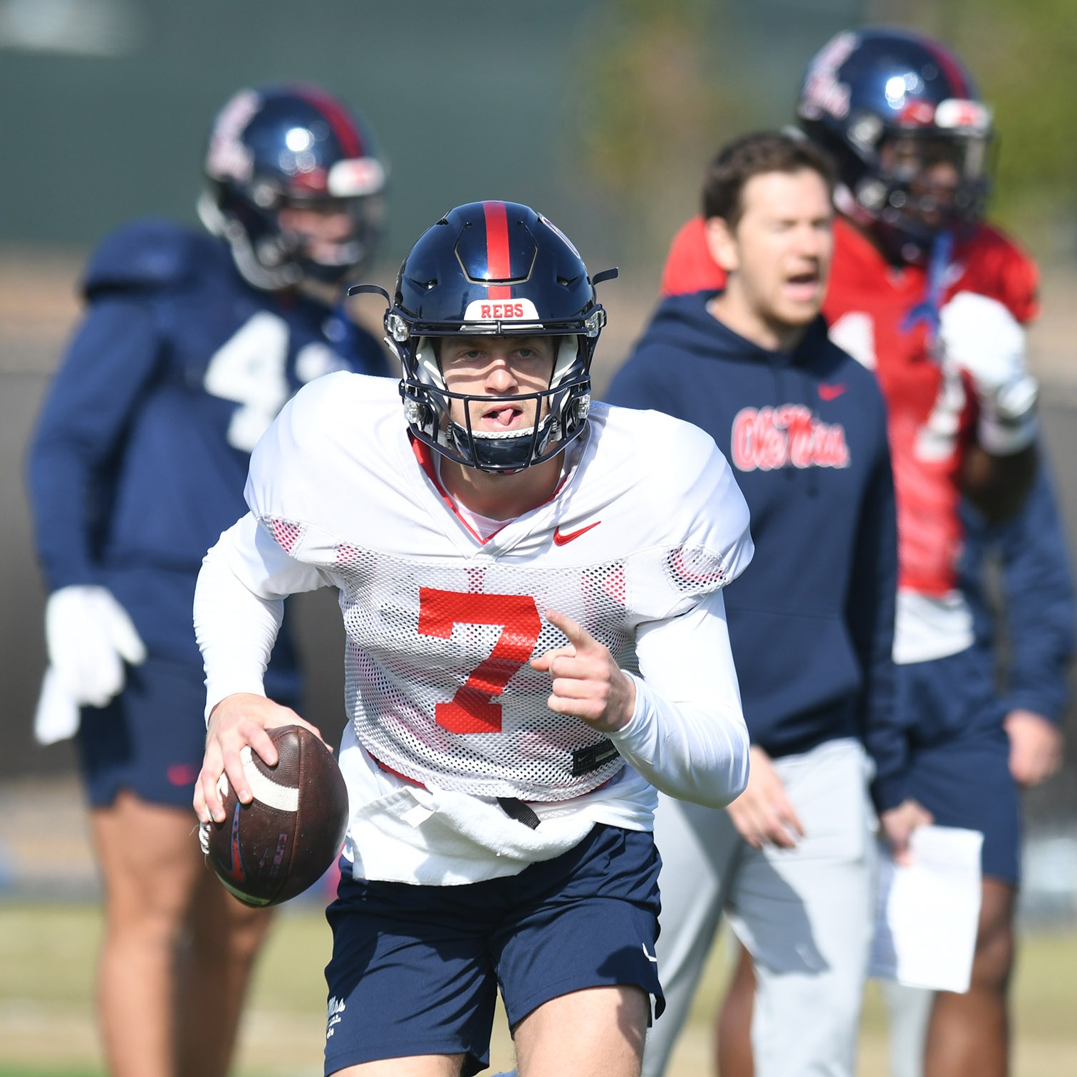 I went to Ole Miss spring football practice. Folks, Walker Howard can ball.