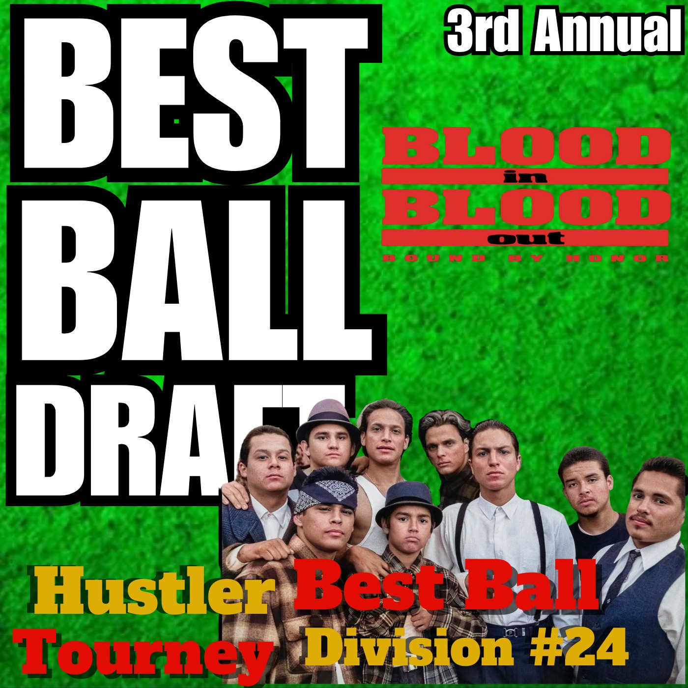 LIVE Best Ball Draft With ROOKIES, #24 BLOOD IN BLOOD OUT Division, Hustler Best Ball Tourney episode artwork