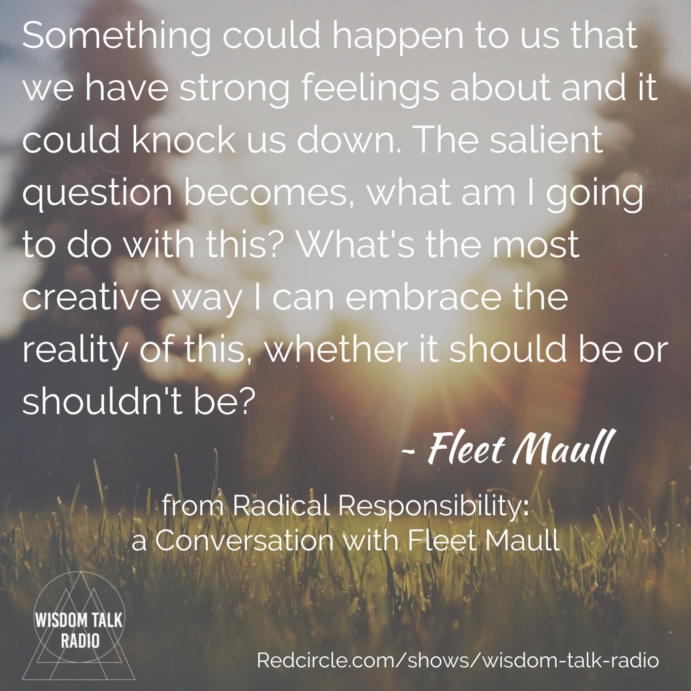 Radical Responsibility: a Conversation with Fleet Maull