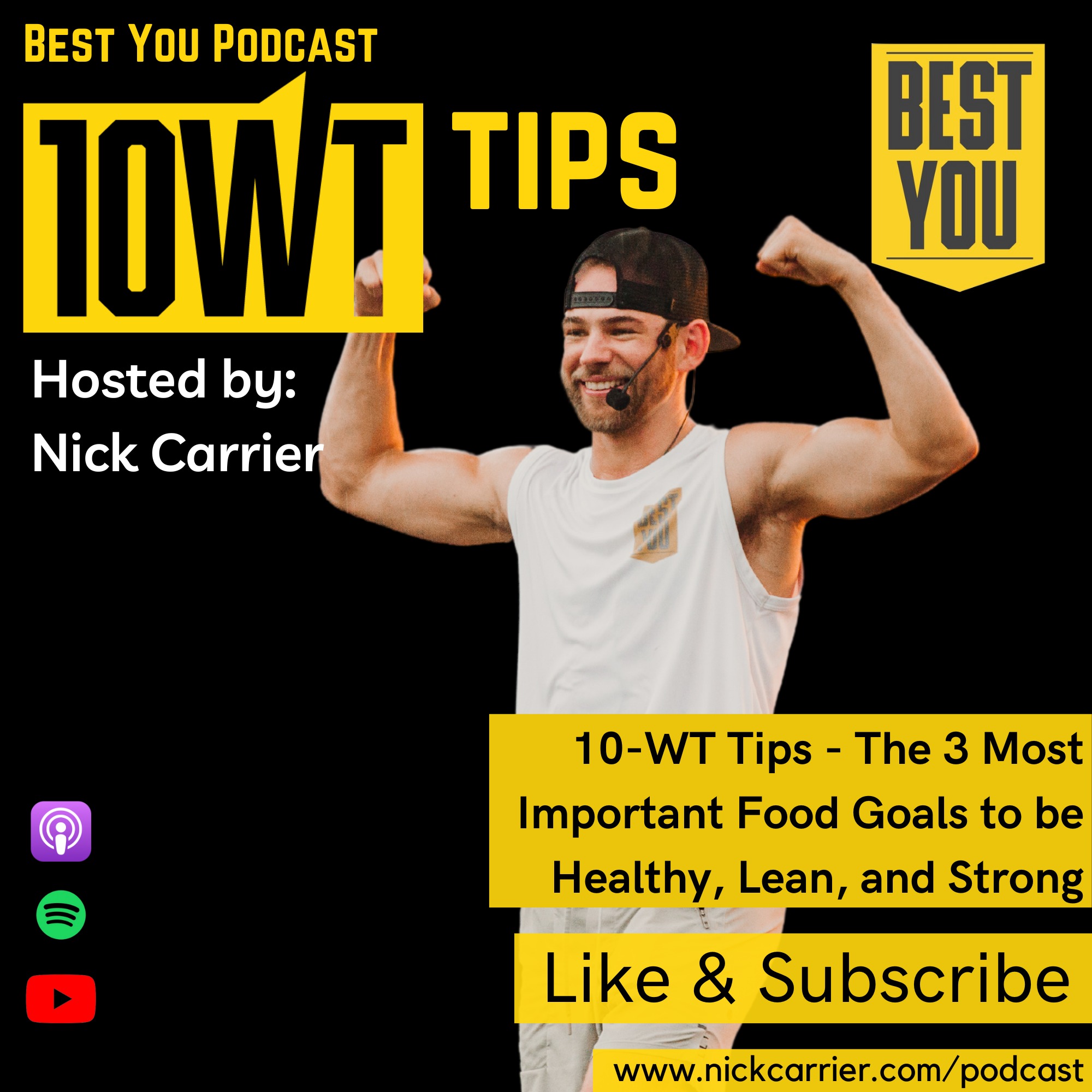 10-WT Tips - The 3 Most Important Food Goals to be Healthy, Lean, and Strong episode artwork