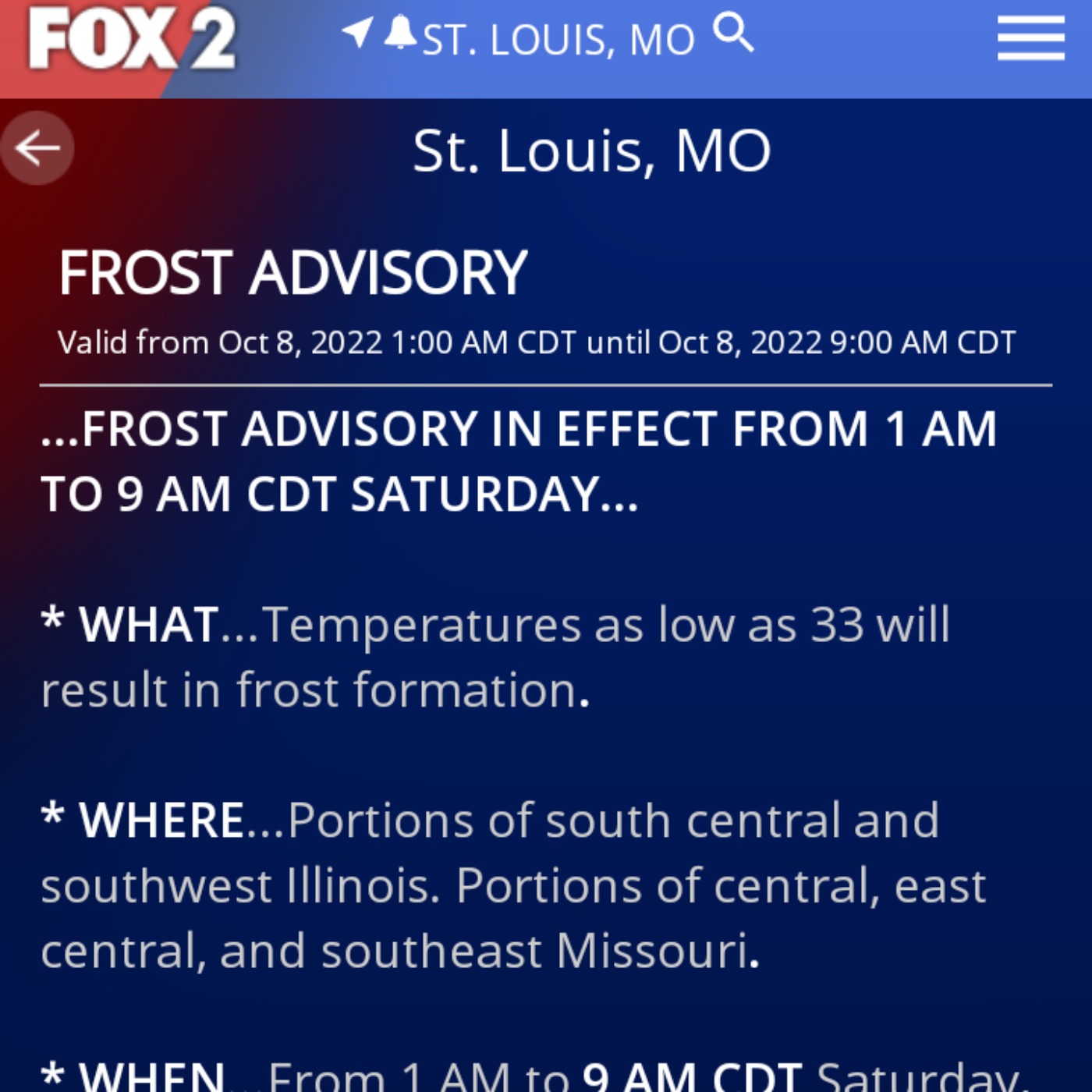 Frost warning I the fall? Weird nightmare episode artwork