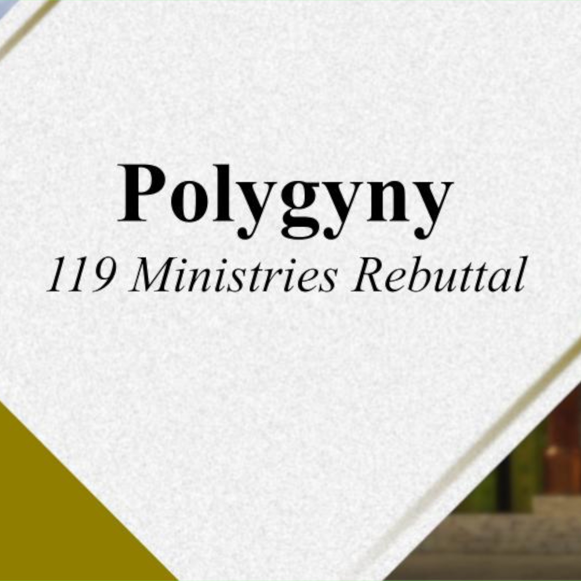 Polygyny 107 - Rebuttal to 119 Ministries