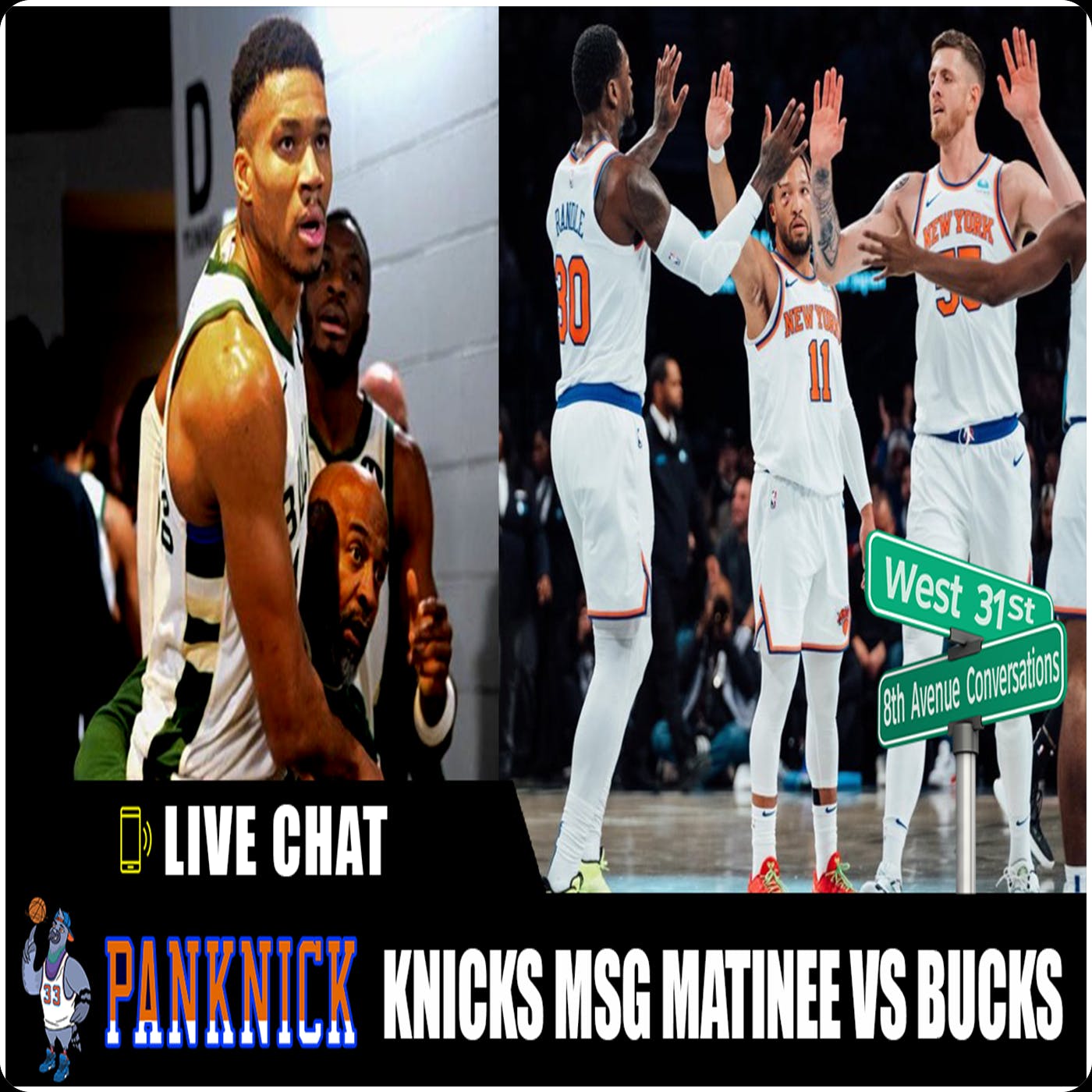 Knicks Live Chat Replay 12.23 vs Bucks RJ Struggles Thibodeau's Bench Rotations Knicks 3 Point Defense, Bench Unit Struggles, Knicks Roster Construction After Mitchell Robinson Injury