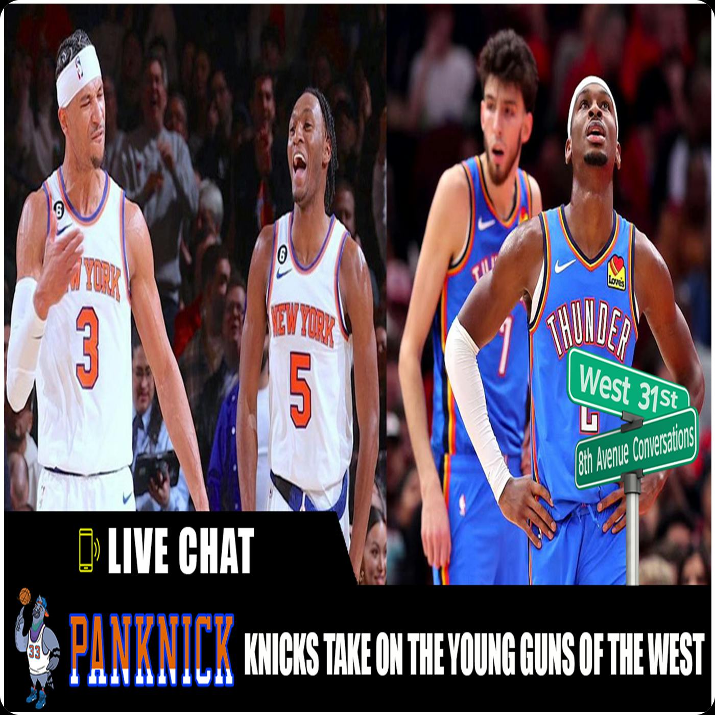 Knicks Thunder Chat Replay 8th Avenue Conversations Vol 65 RJ Barrett Struggles Inconsistent Performances, Turnovers Hunt Knicks On The Road, Fred Katz On Grey Area With Knicks Mitchell Robinson Situation
